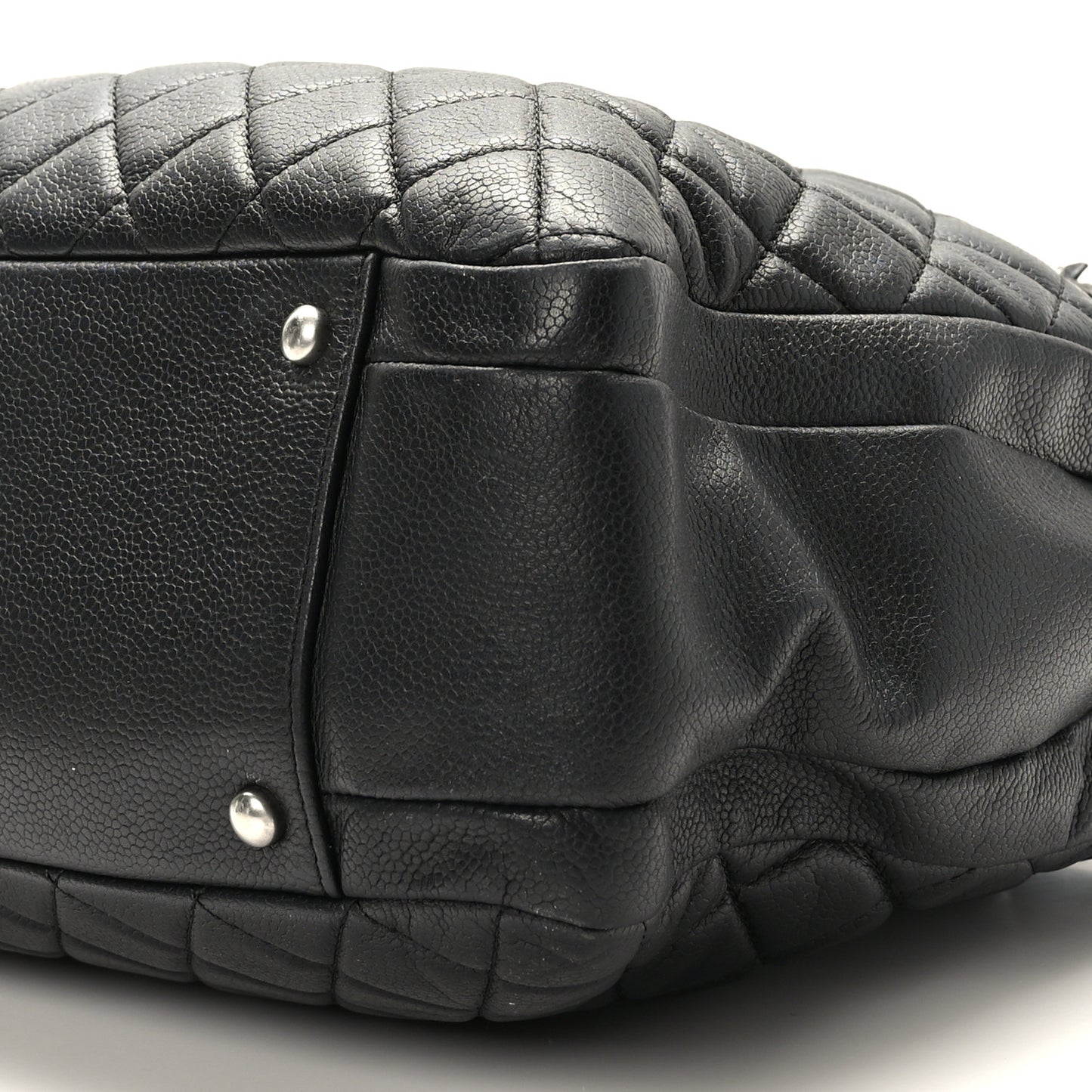 Caviar Quilted Urban Companion Shopping Tote Black