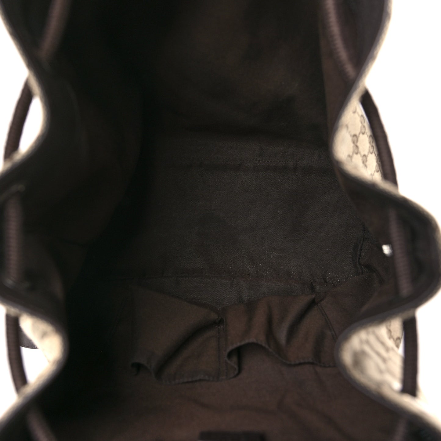 Monogram Dollar Calfskin O Drawstring Backpack Beige Ebony Testa di Moro Dark Chocolate