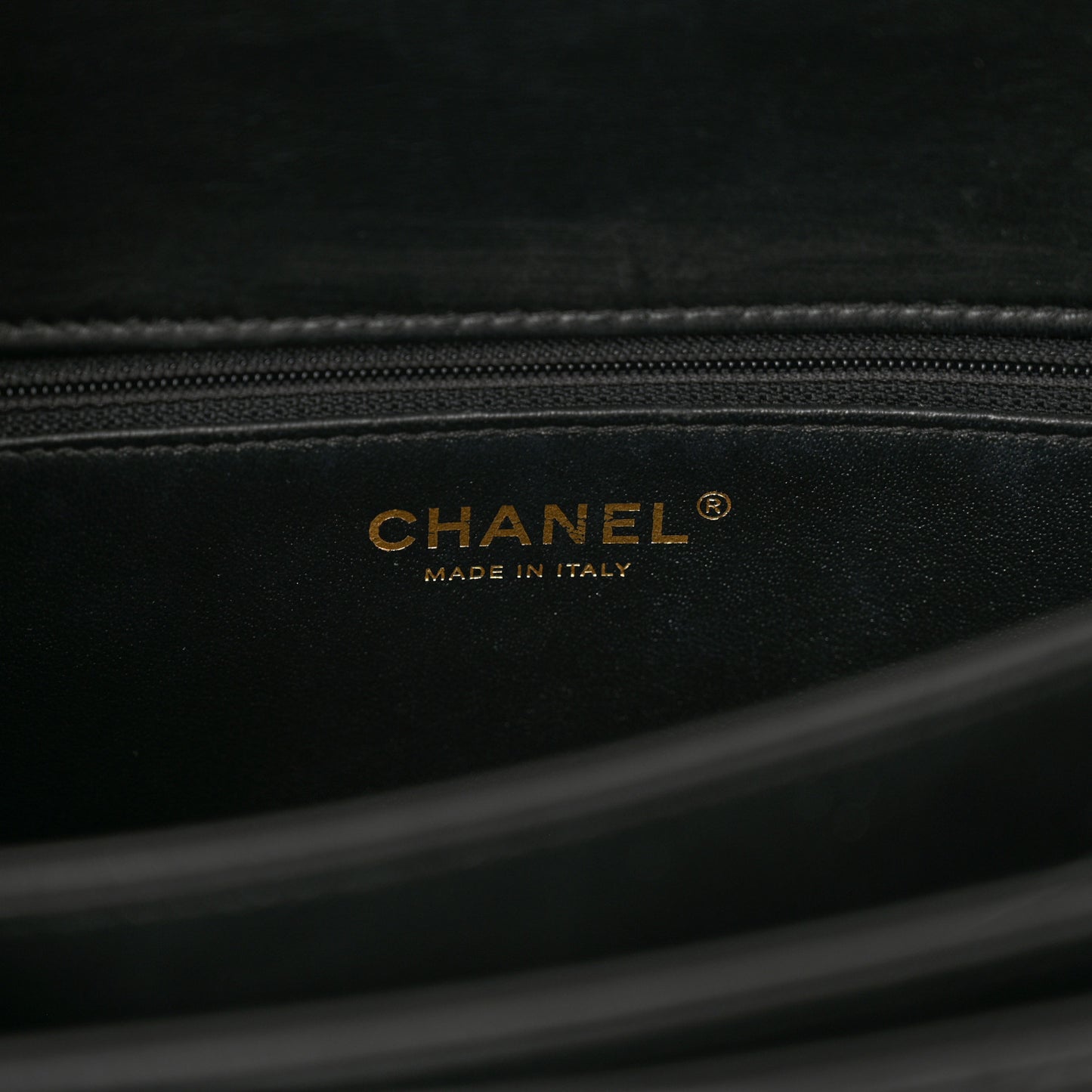 Lambskin Chevron Quilted Medium Trendy CC Dual Handle Flap Bag Black