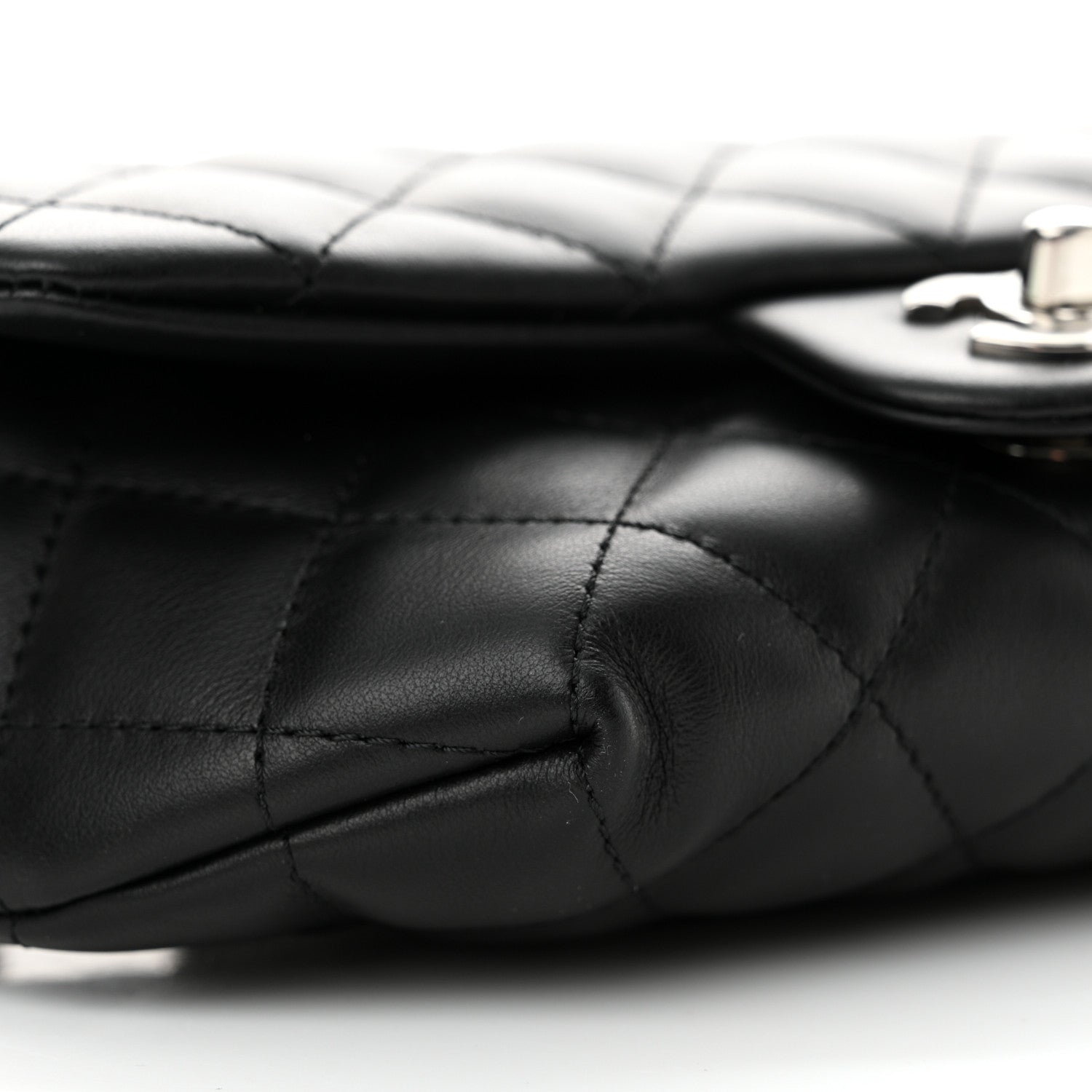 Chanel Calfskin Quilted CC Uniform Flap Belt Bag Black 9 of 10