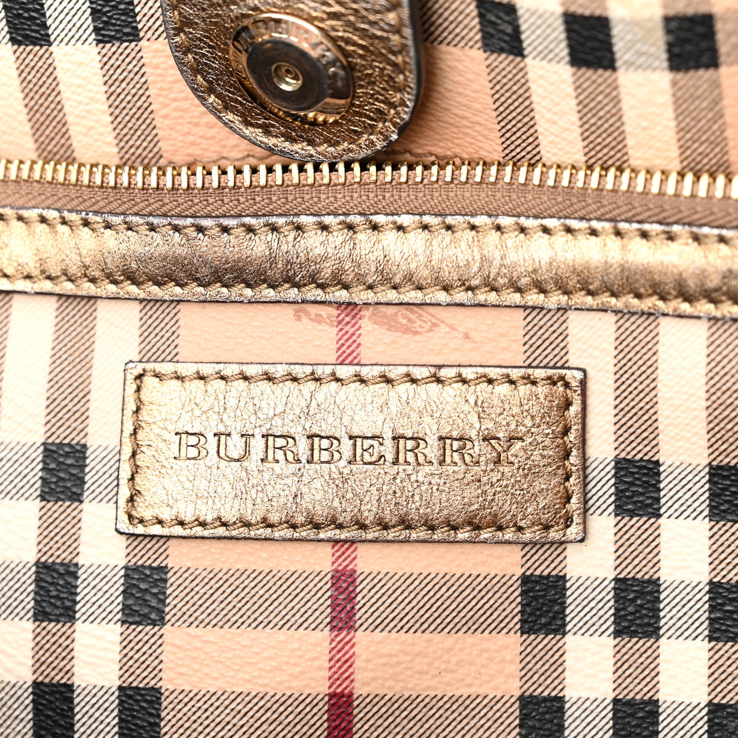 Haymarket Check Small Canterbury Tote Bronze
