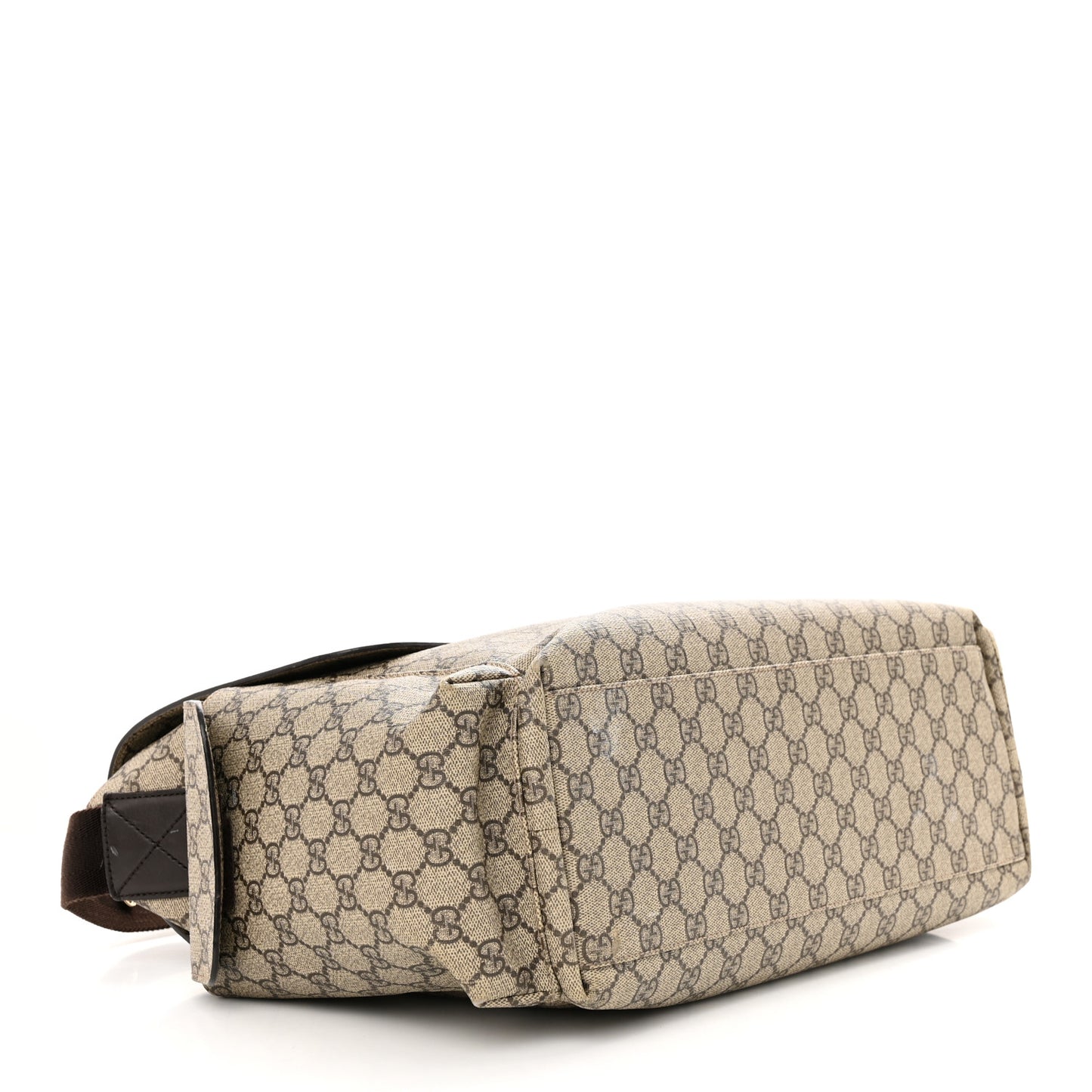 GG Plus Monogram Messenger Diaper Bag Dark Brown