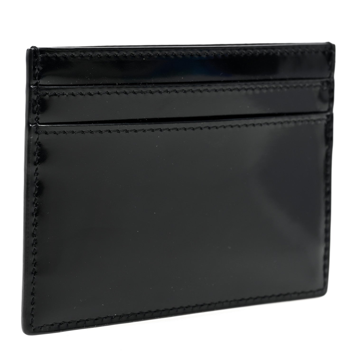 Saint Laurent Patent Calfskin Monogram Credit Card Case Black 3 of 8