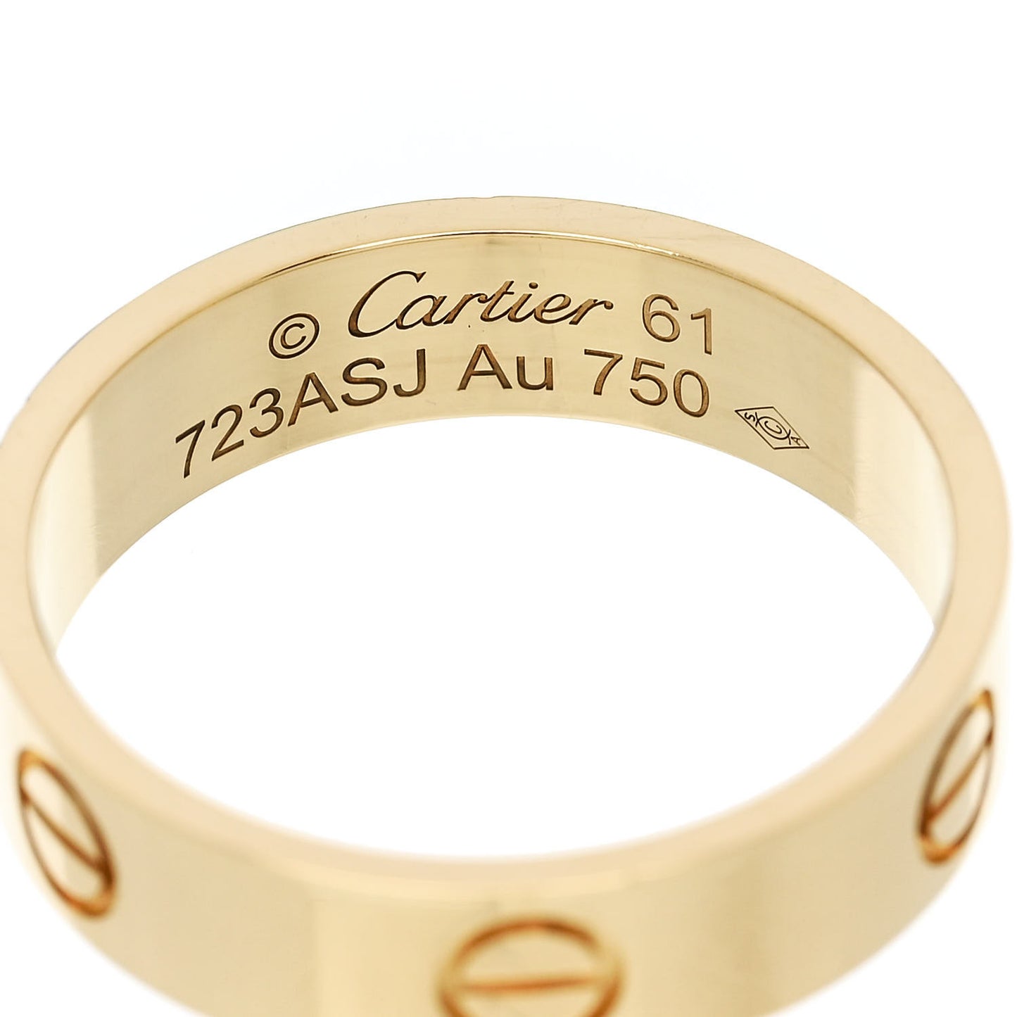 18K Yellow Gold 5.5mm LOVE Ring 61 9.5