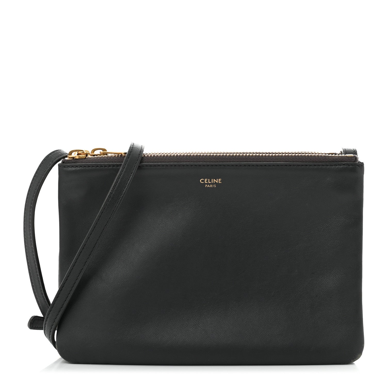 Celine Lambskin Small Trio Crossbody Bag Anthracite 1 of 13
