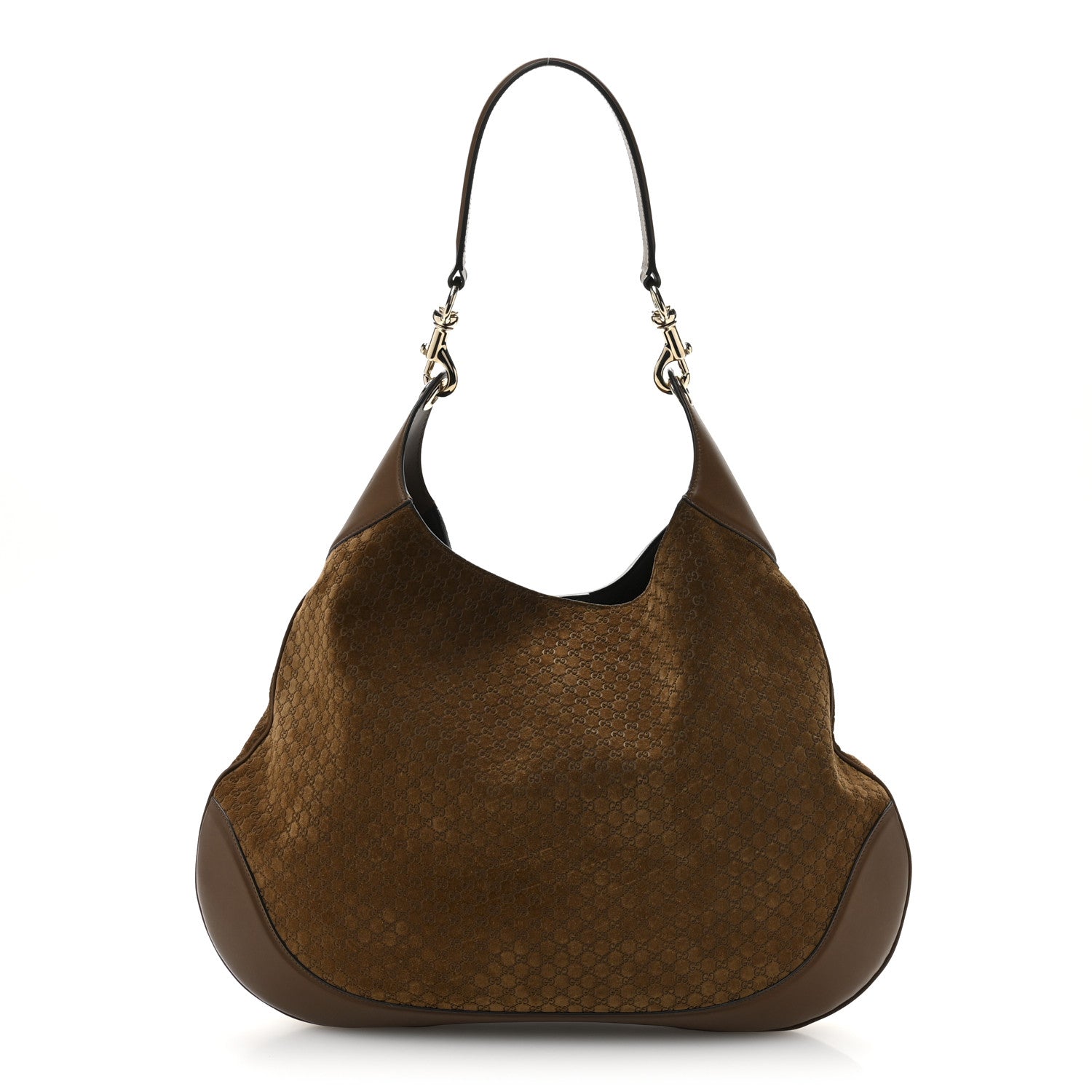 Gucci GG Suede B Large Shoulder Bag Brown 1739403 – FASHIONPHILE
