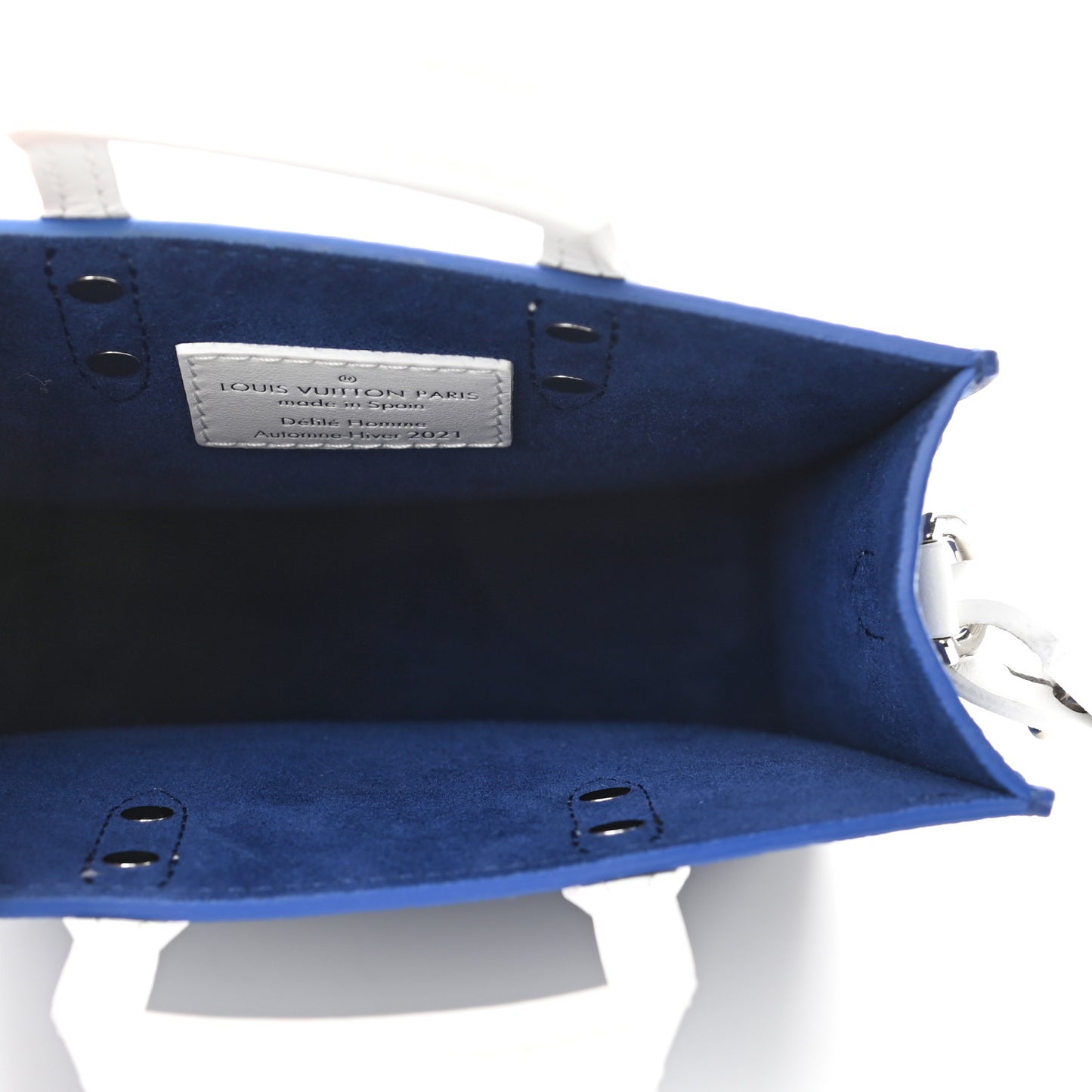 Calfskin Everyday LV Sac Plat XS Blue