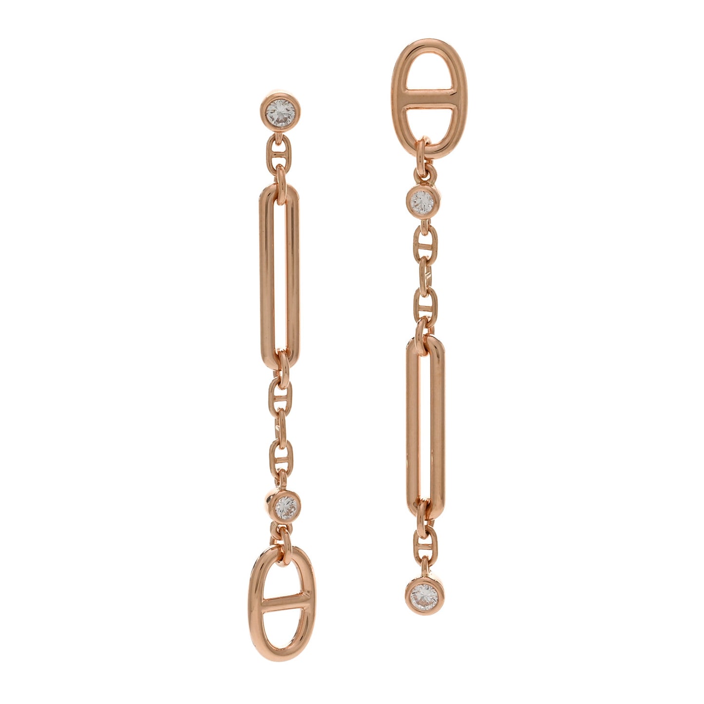 18K Rose Gold Diamond Chaos Earrings