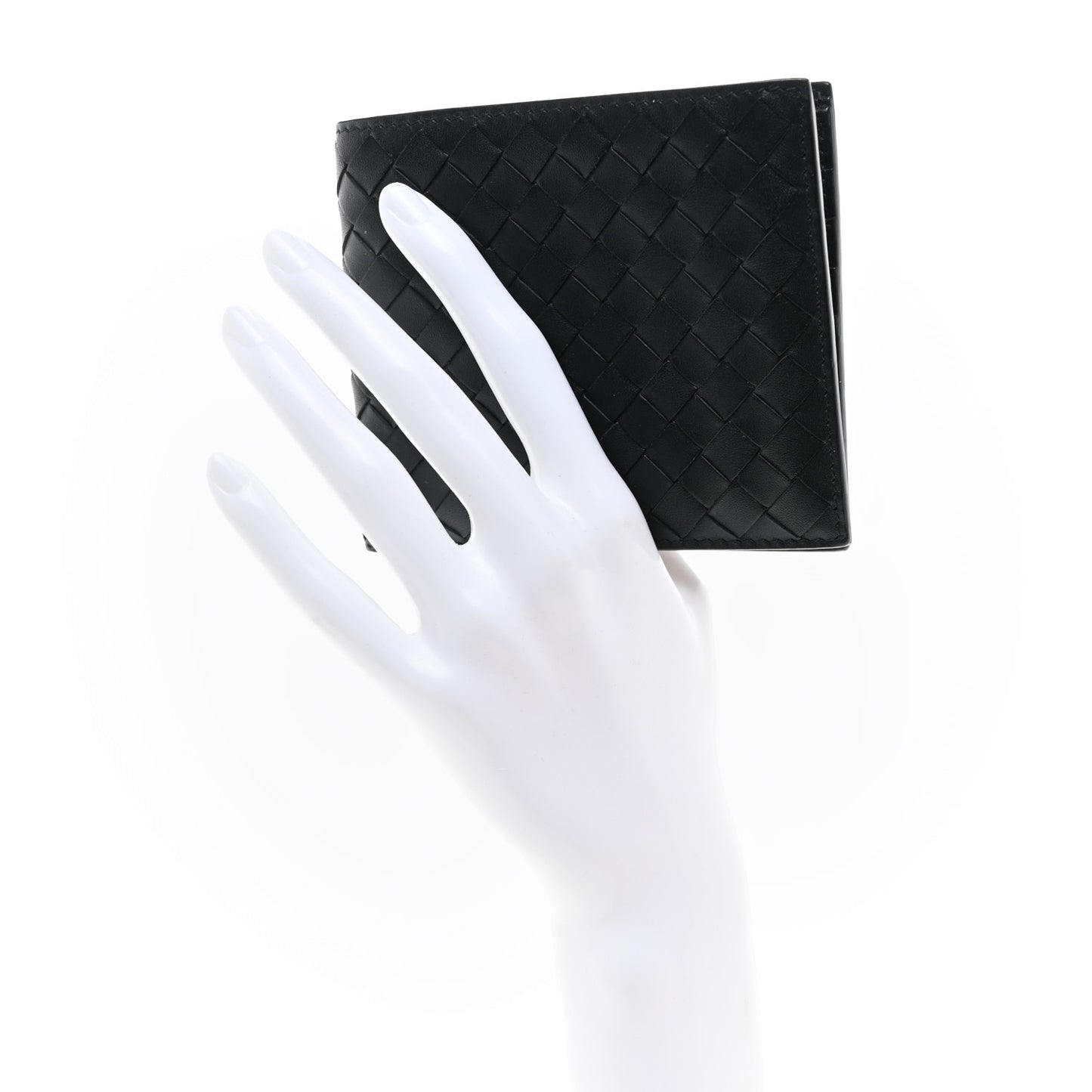 Nappa Intrecciato Bi-Fold Wallet Black