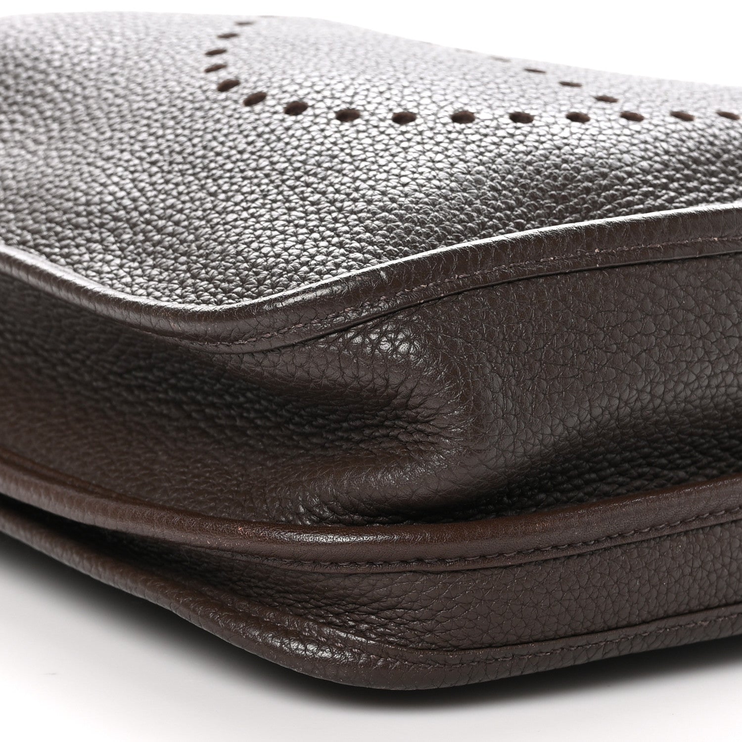 Hermes Taurillon Clemence Evelyne III PM Chocolate 9 of 10