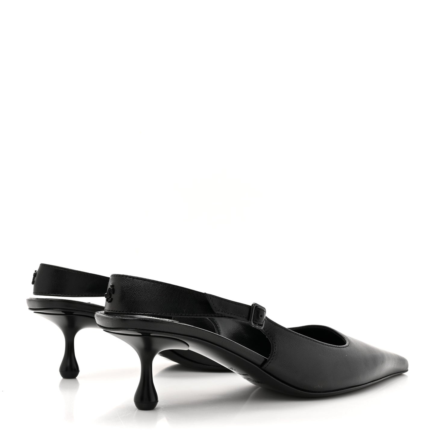 Nappa Amel 50 Slingback Pumps 36.5 Black