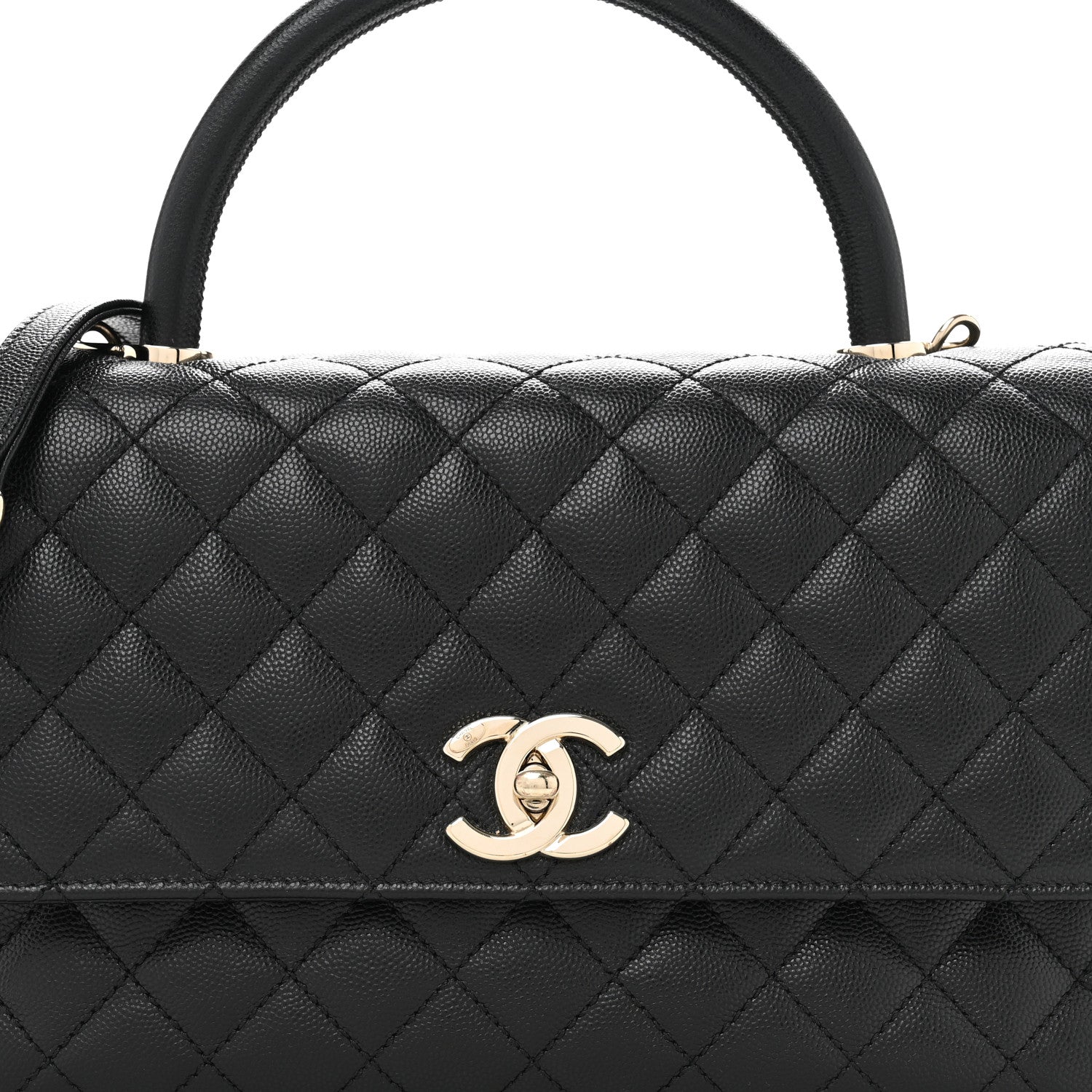 Chanel Caviar Quilted Small Coco Handle Flap Black 8 of 11
