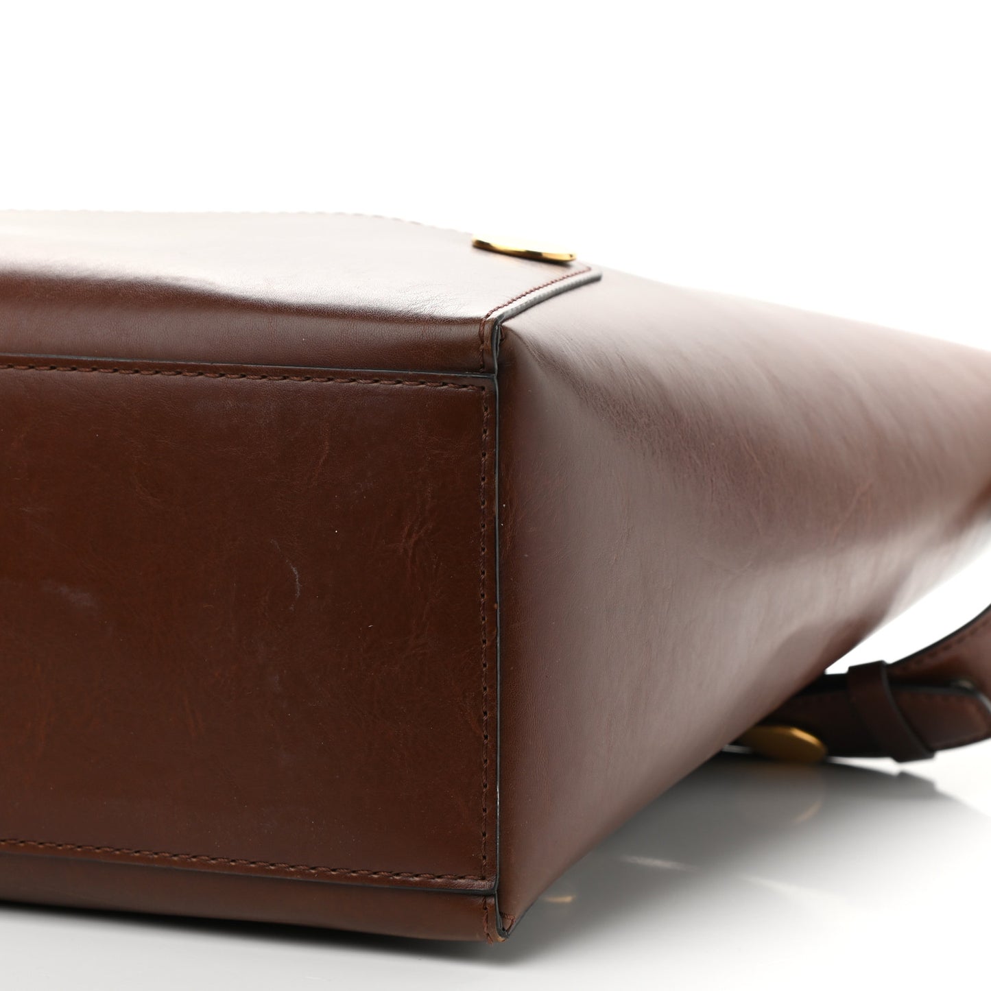 Eco Alter Nappa Studded Large Bucket Bag Cognac