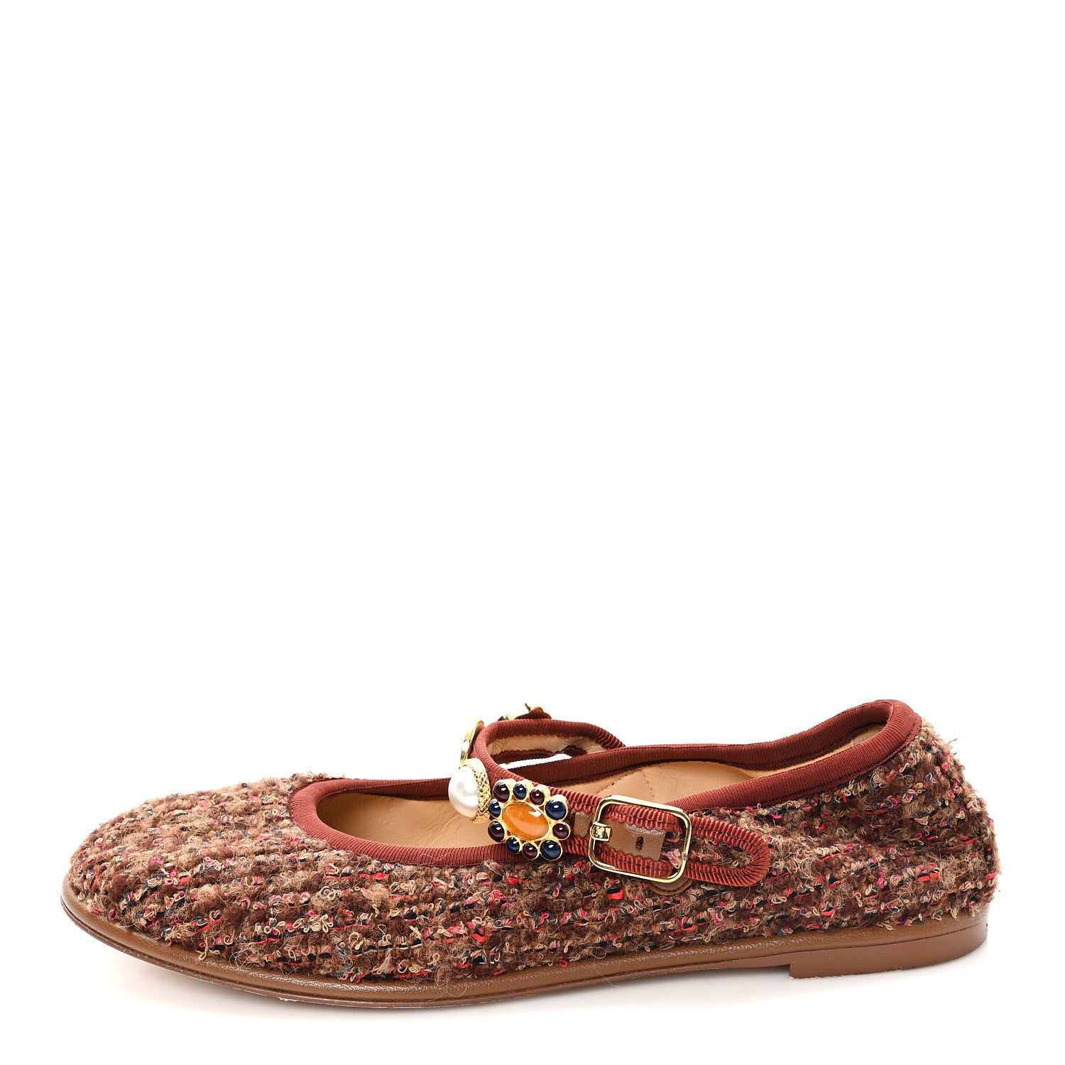 シャネル Mary Janes メリージェーン ツイード バレエシューズ 装飾 シャネル Mary Janes メリージェーン ツイード バレエシューズ 装飾
