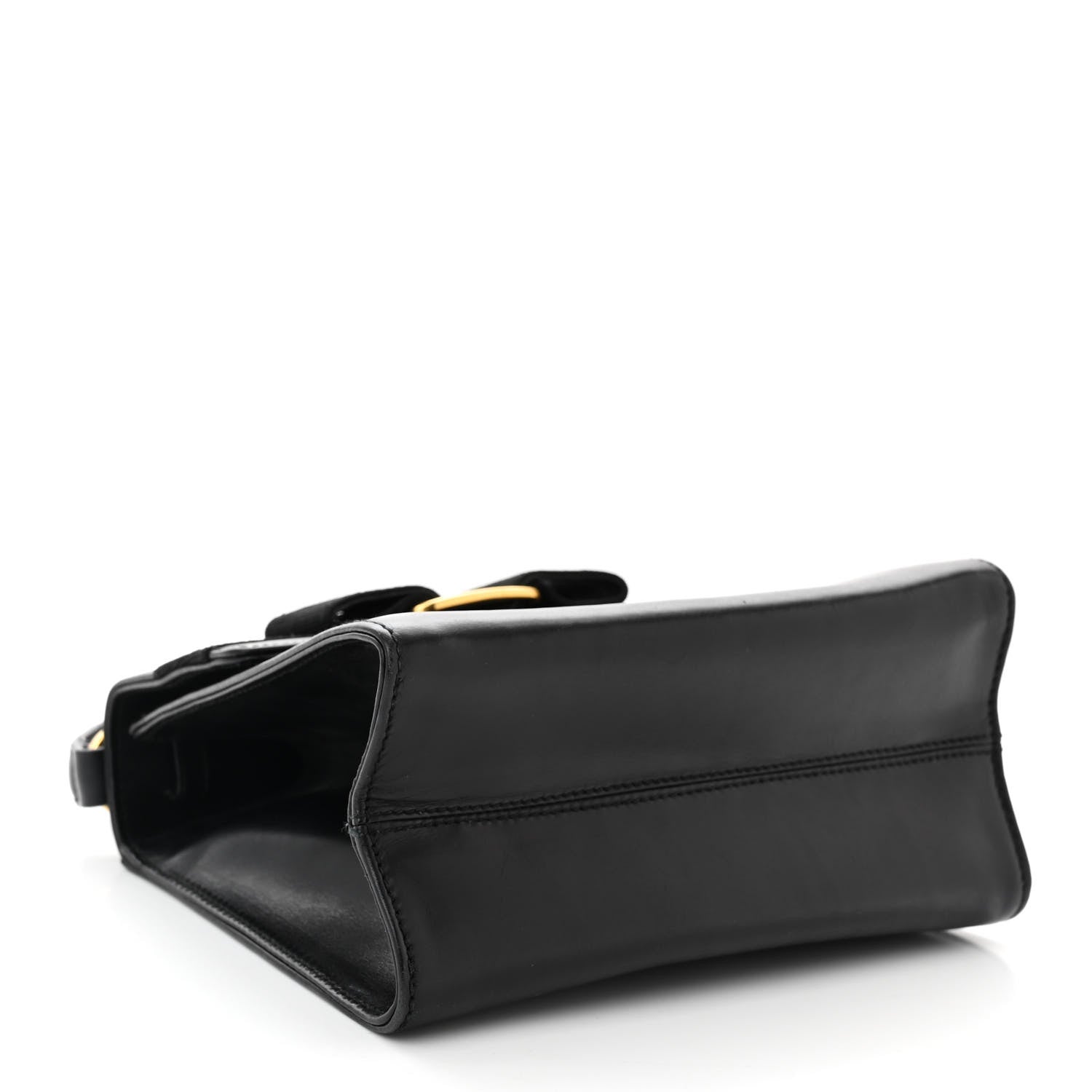 Salvatore Ferragamo Calfskin Vera Bow Mini Top Handle Crossbody Bag Black 4 of 11