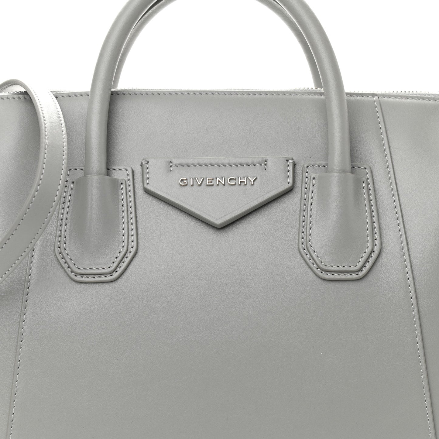 Calfskin Small Soft Antigona Pearl Grey
