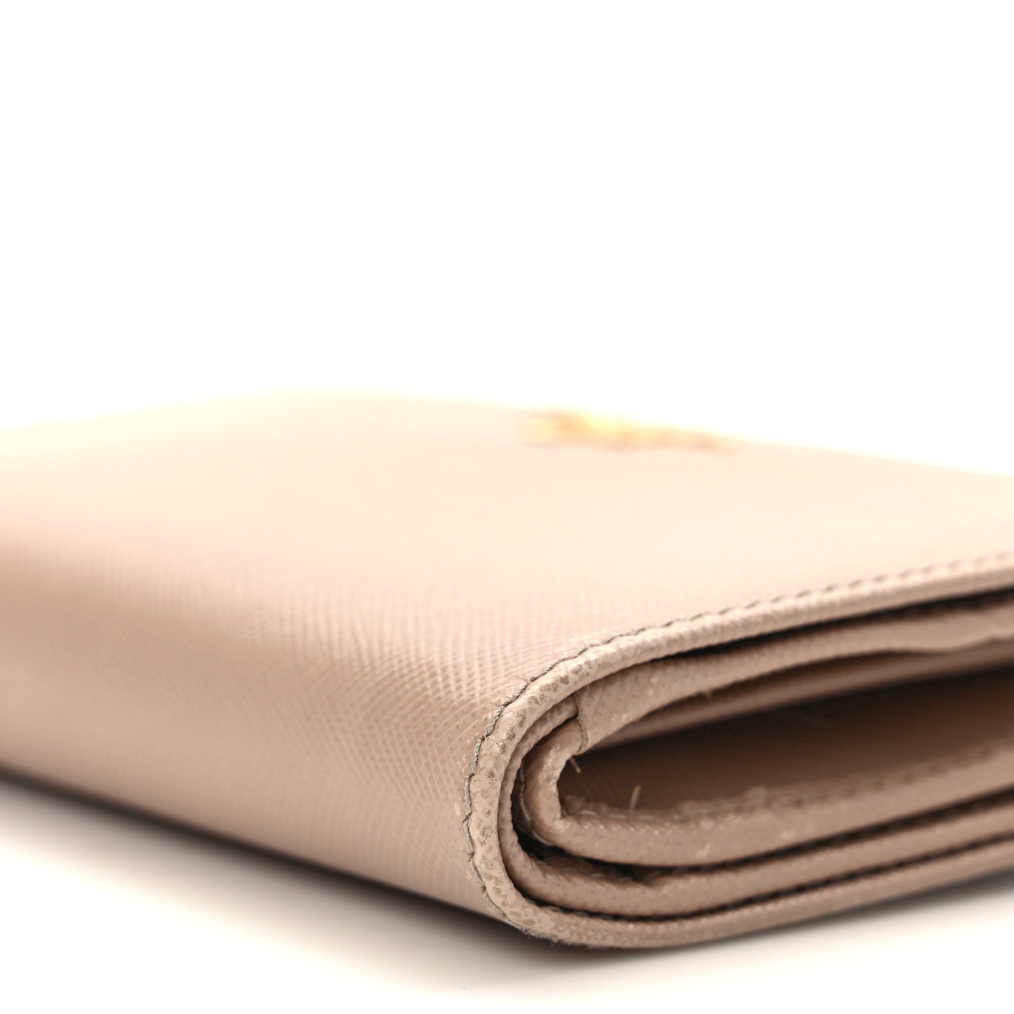 Saffiano Metal Compact Zip Around Wallet Cammeo