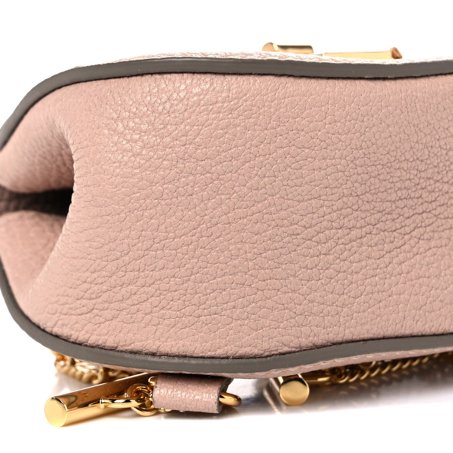 Grained Lambskin Mini Drew Crossbody Backpack Cement Pink