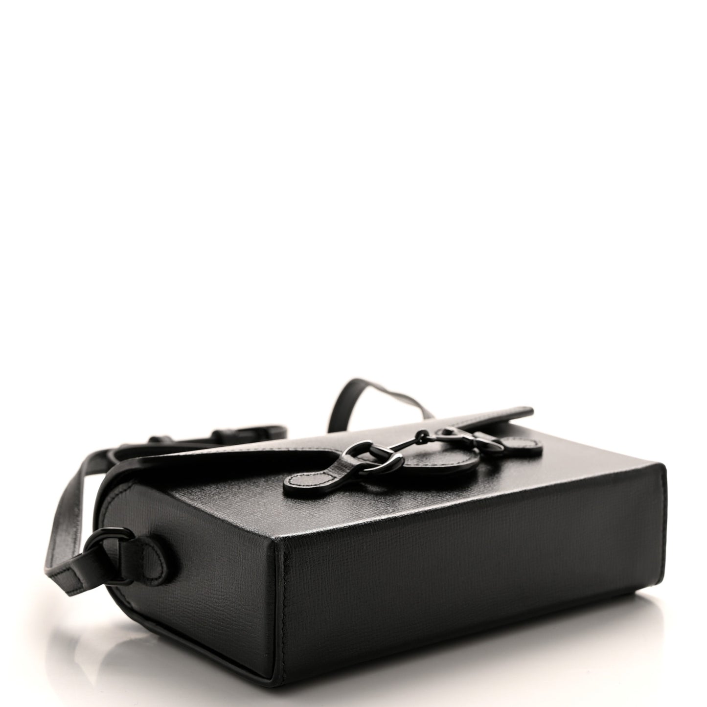 Azalea Calfskin Monochrome Mini Horsebit 1955 Shoulder Bag Black