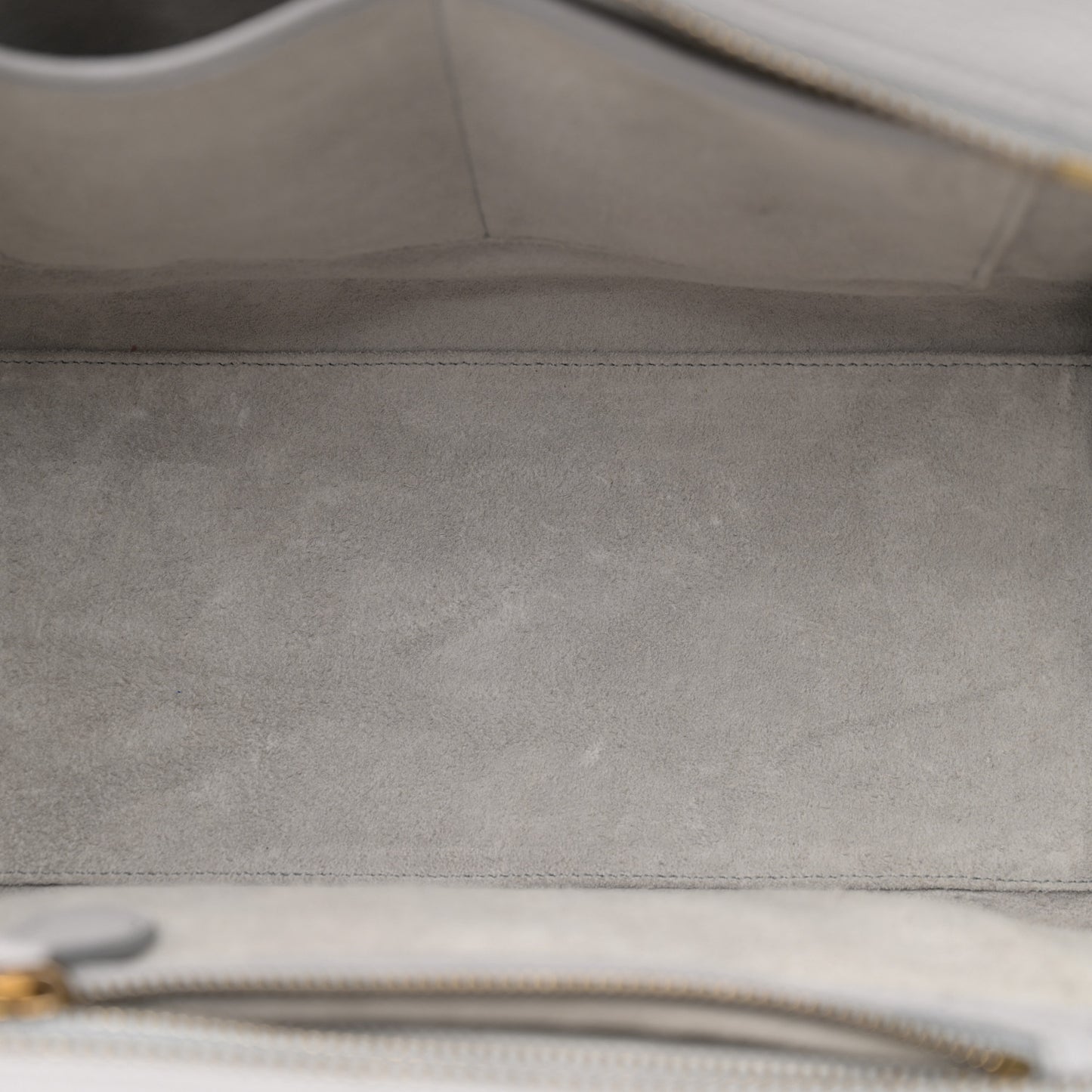 Drummed Calfskin Micro Luggage Light Grey