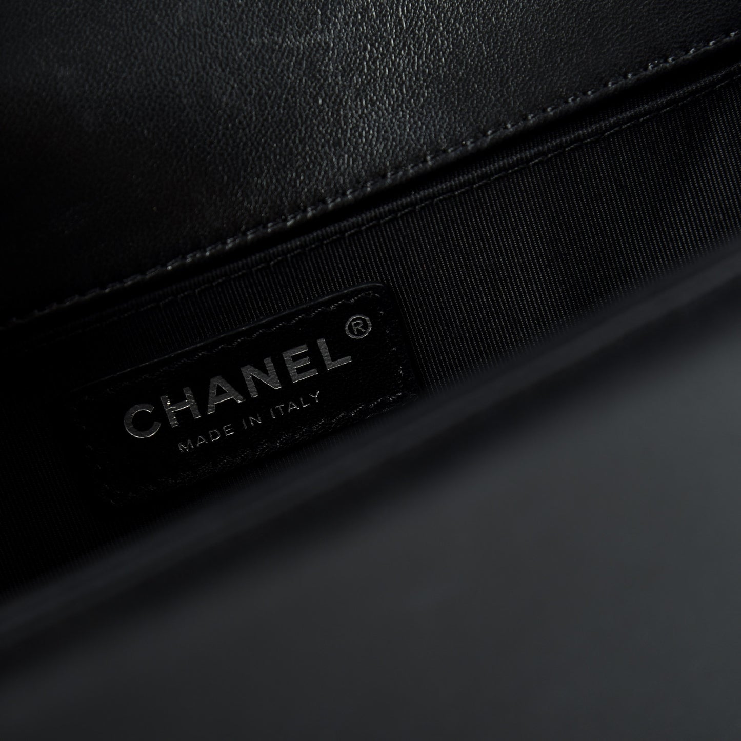 Lambskin Quilted Medium Boy Flap Black