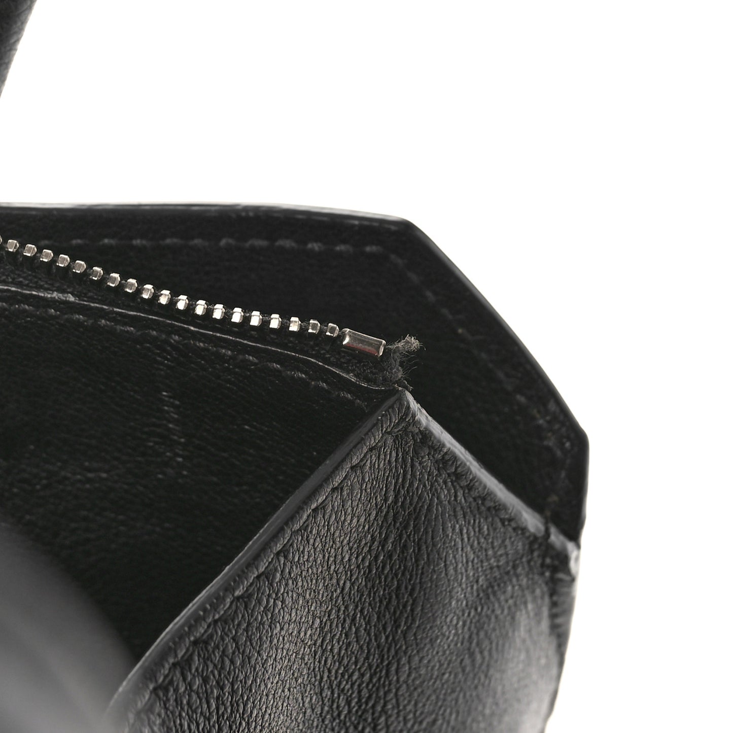 Glace Calfskin Zip Tote Moro Black