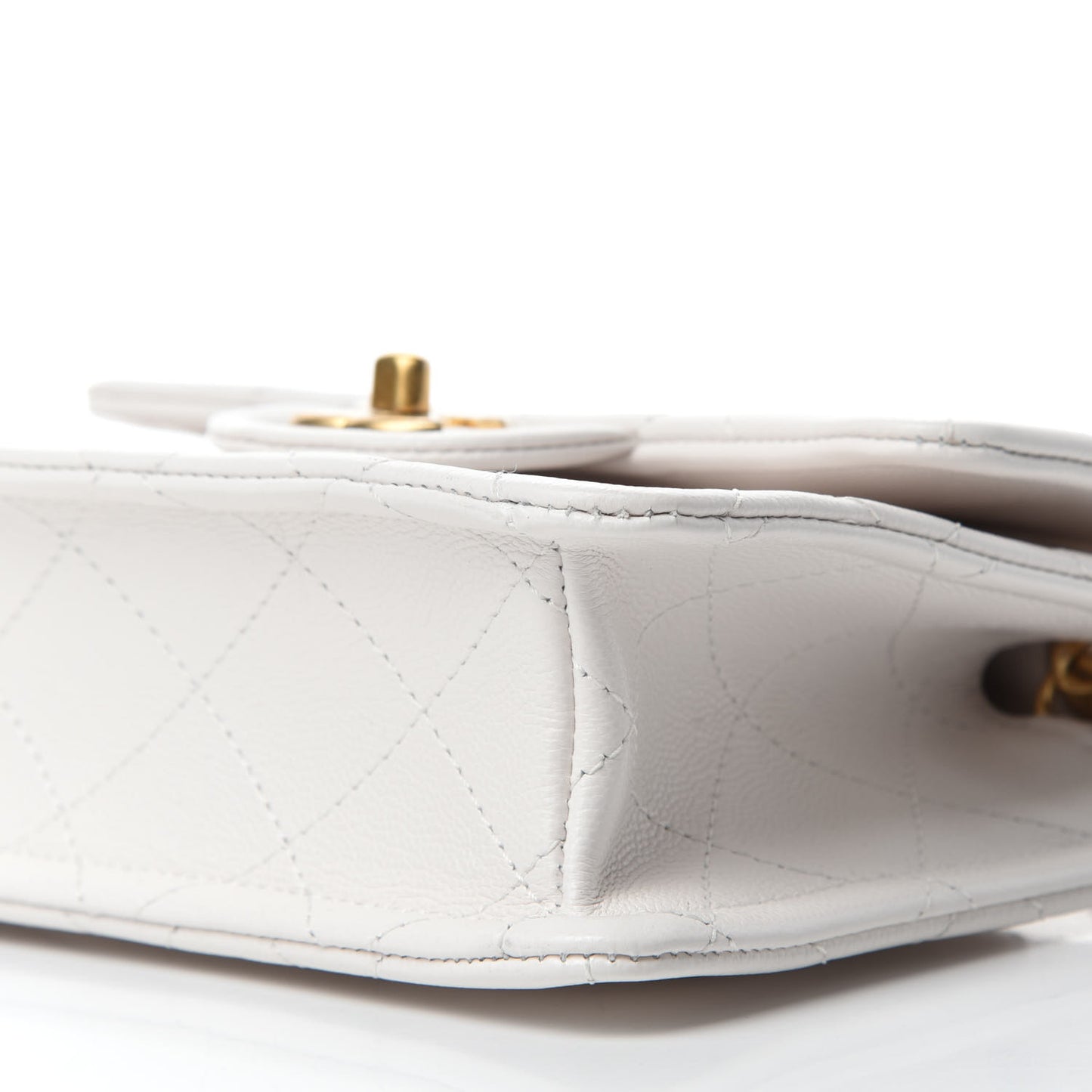 Caviar Quilted Mini Sweet Classic Flap White