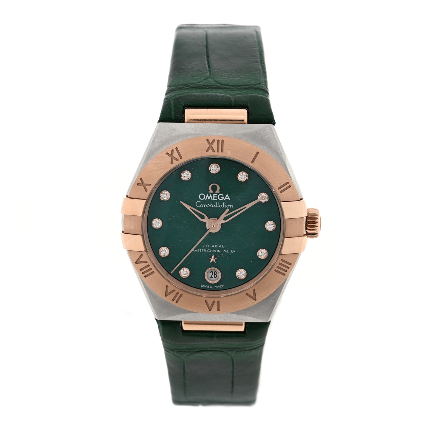 18K Sedna Gold Alligator Diamond Green Aventurin 29mm Constellation Automatic Watch 131.23.29.20.99.001