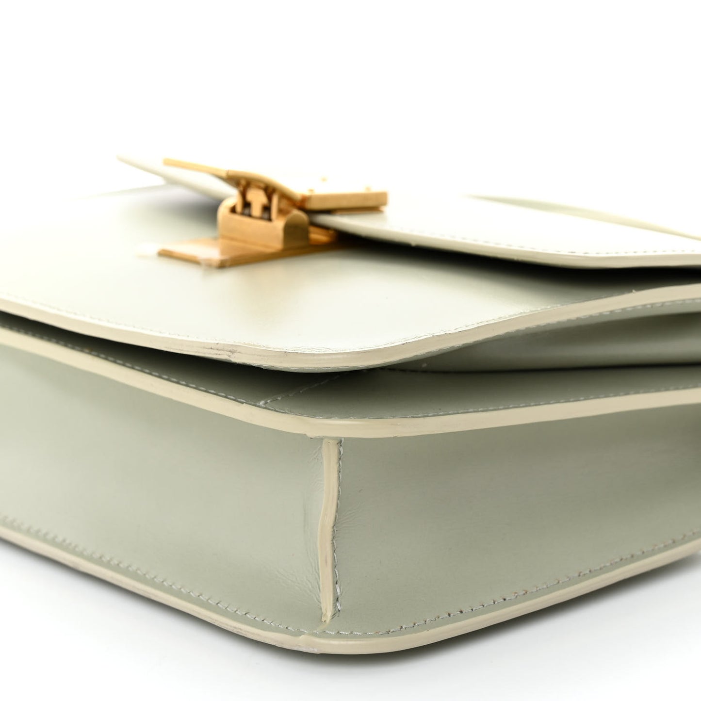 Box Calfskin Teen Classic Box Flap Bag Pastel Green