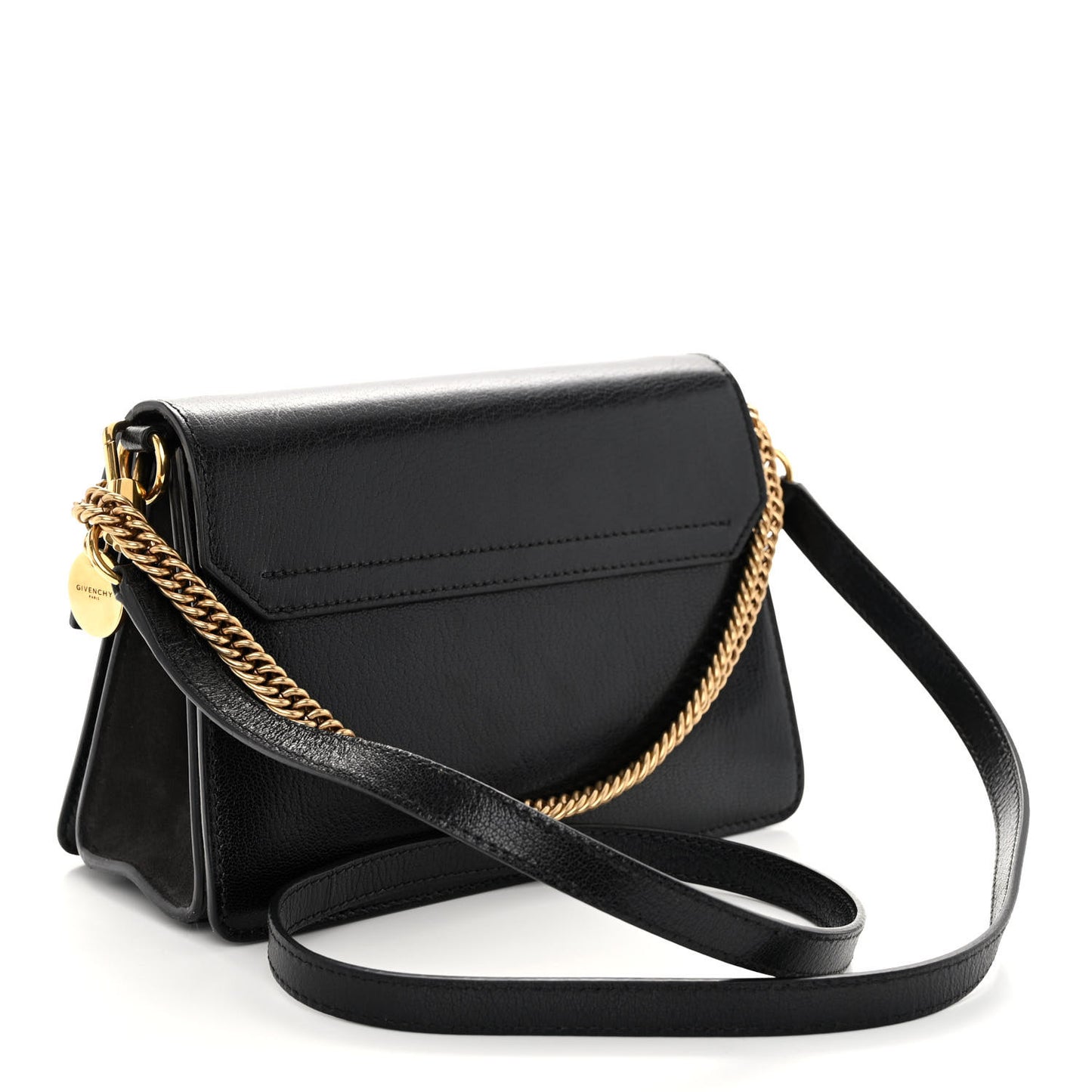 Goatskin Suede Mini GV3 Shoulder Bag Black