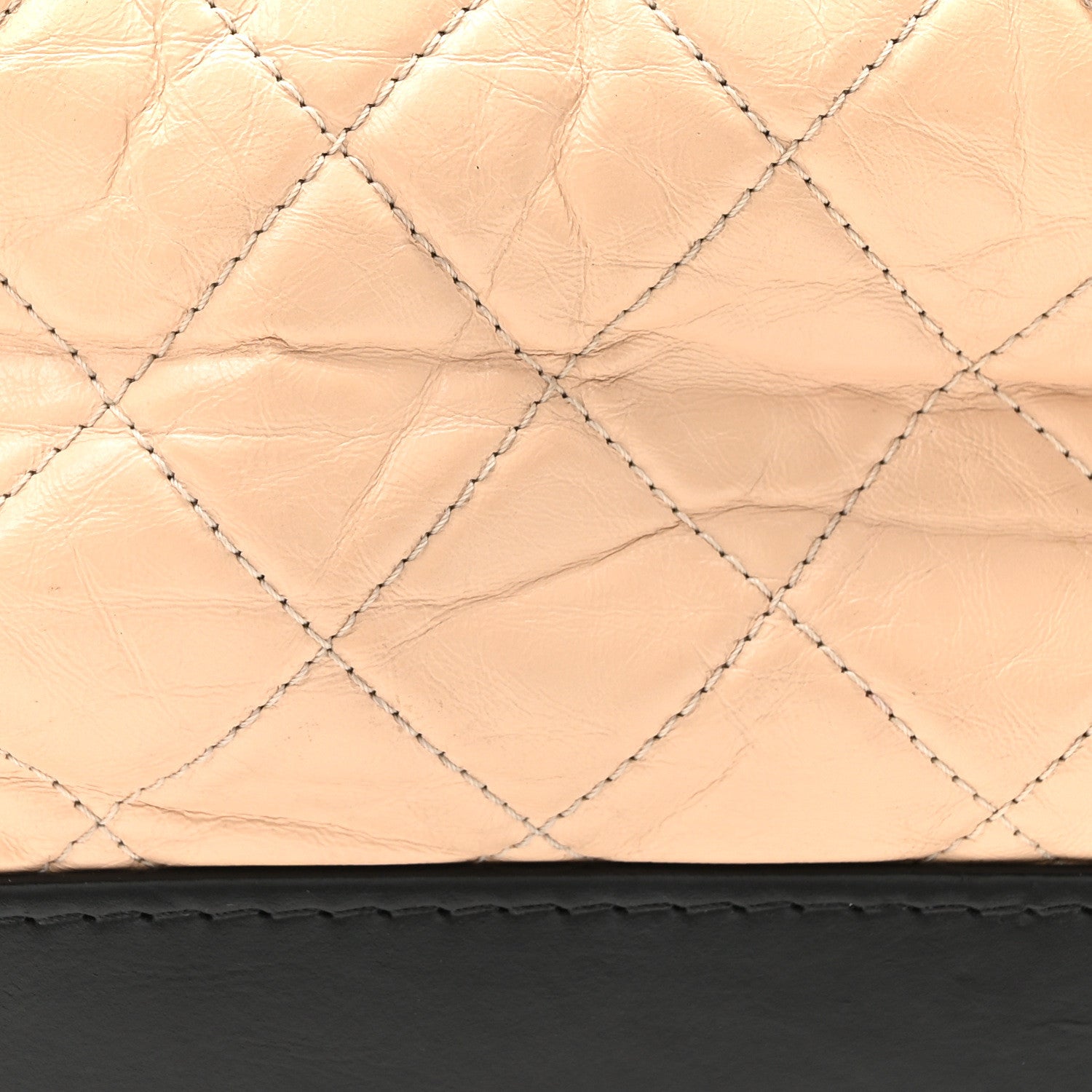 Chanel Aged Calfskin Quilted Small Gabrielle Hobo Beige Black 7 of 9
