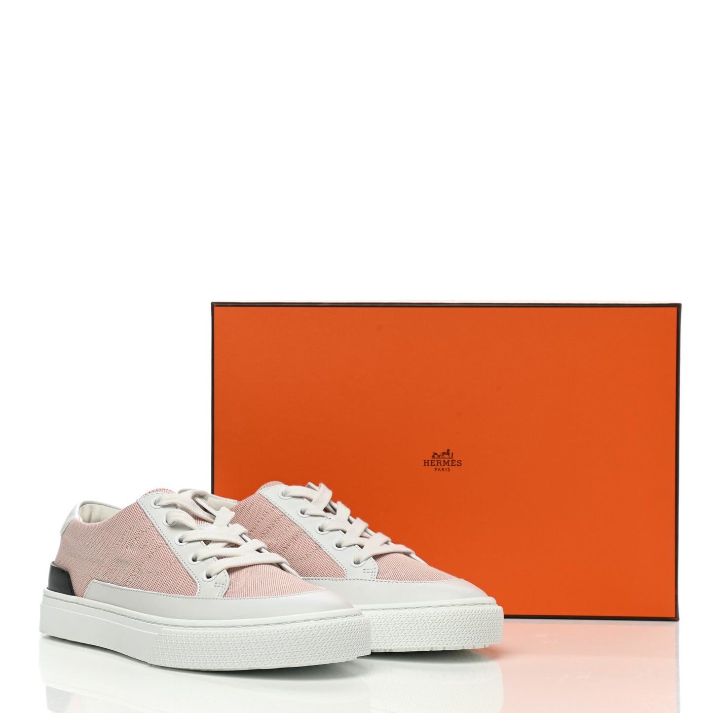 Canvas Calfskin Deep Sneakers 37 Framboise White