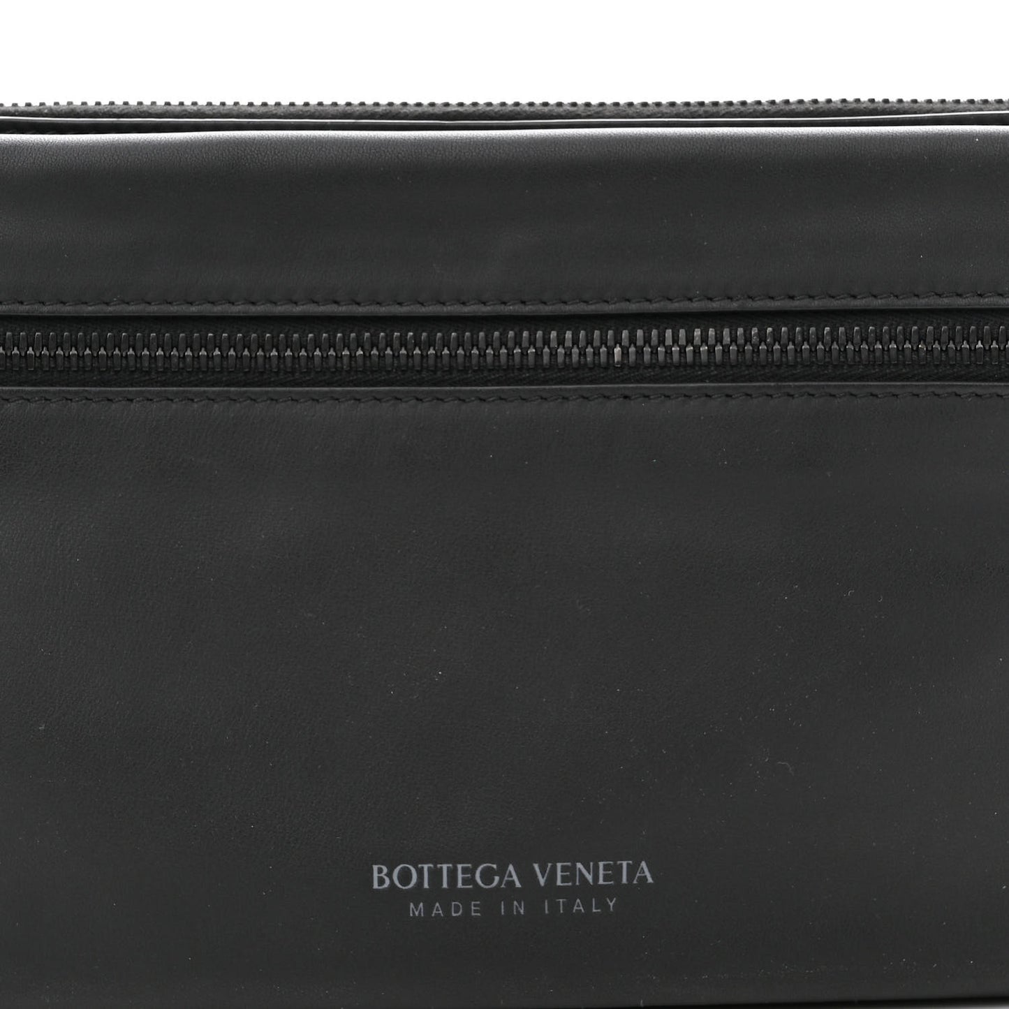 Nappa Fluid Triple Zip Messenger Bag Black