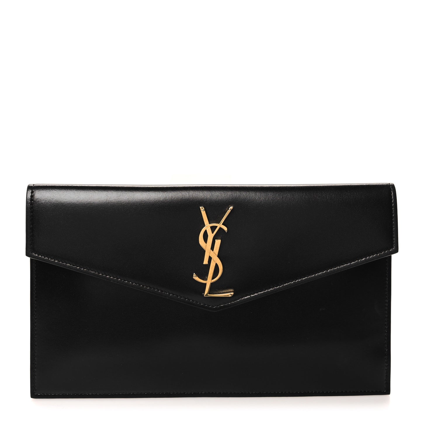 Smooth Shiny Calfskin Monogram Uptown Pouch Black