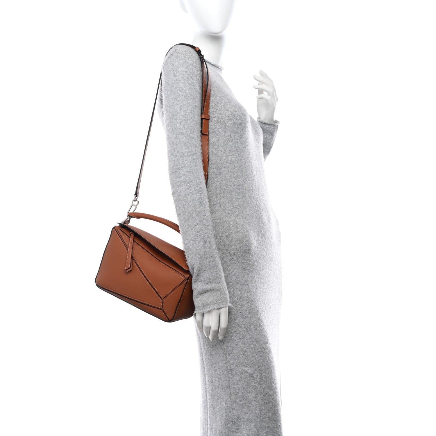 Loewe Calfskin Small Puzzle Bag Tan 2 of 10