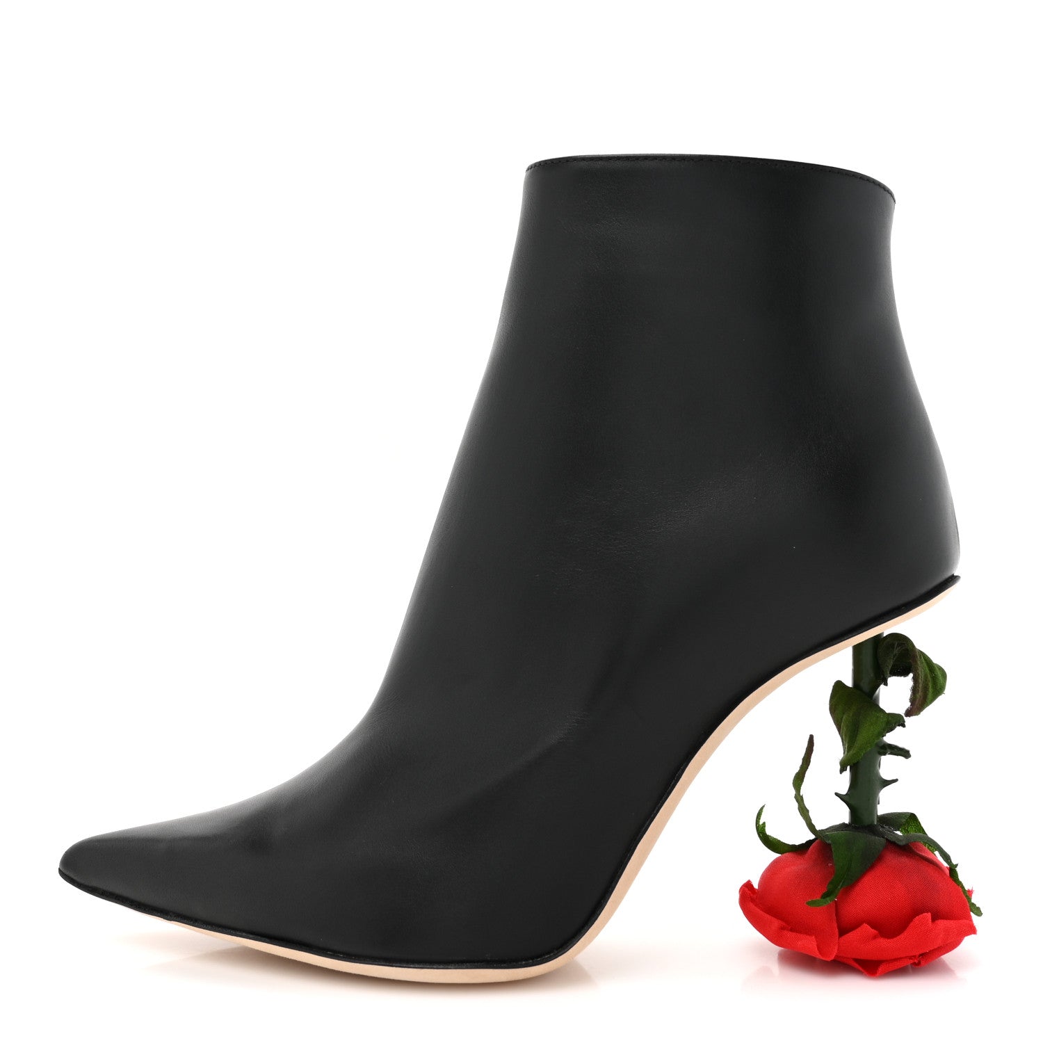 Loewe Calfskin Rose Boots 37 Black 1 of 9