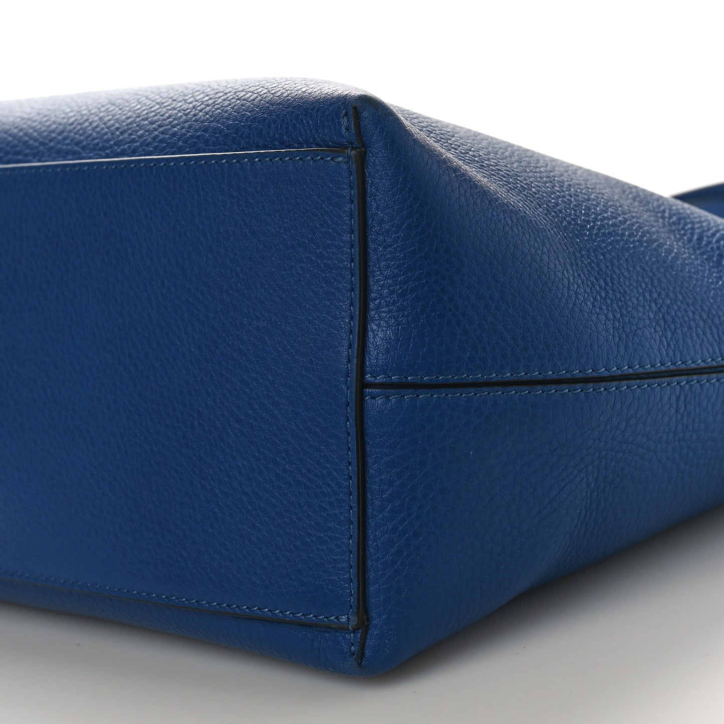 Grained Calfskin Rockstud Shoulder Tote Baltique