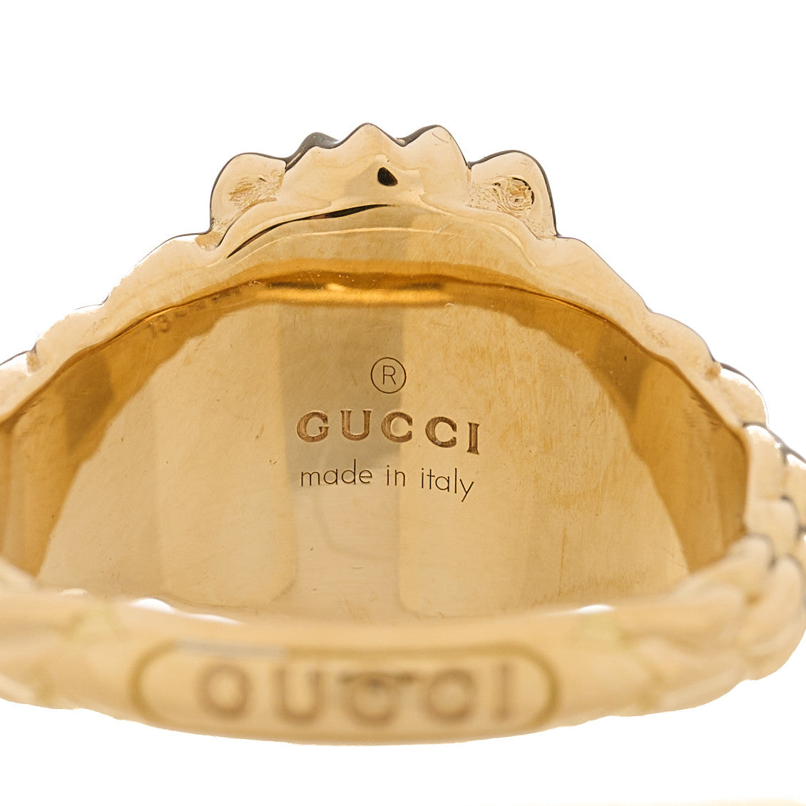 18K Yellow Gold Diamond Fire Opal Lion Head Ring 53 6.25