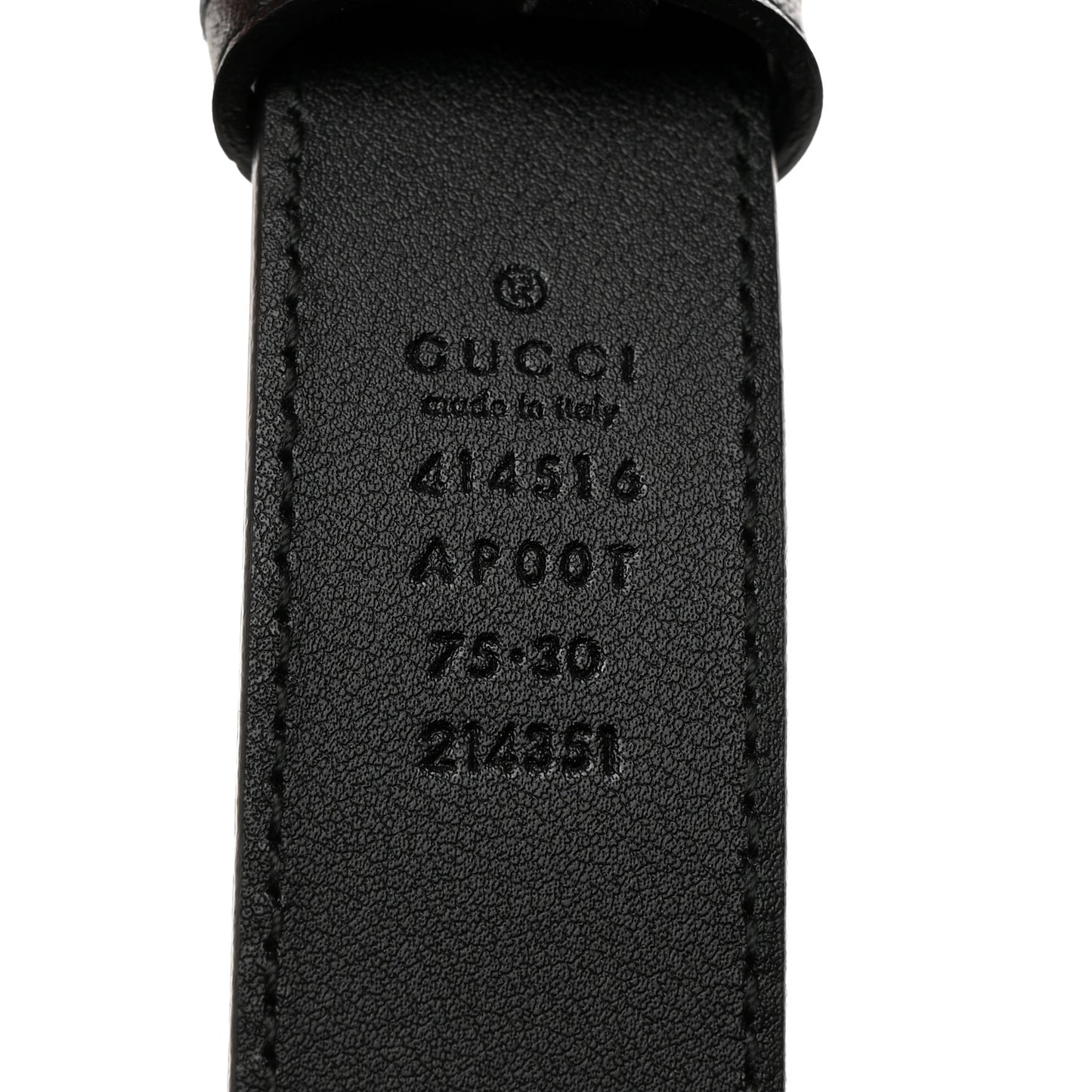 Calfskin Double G 30mm Belt 75 30 Black