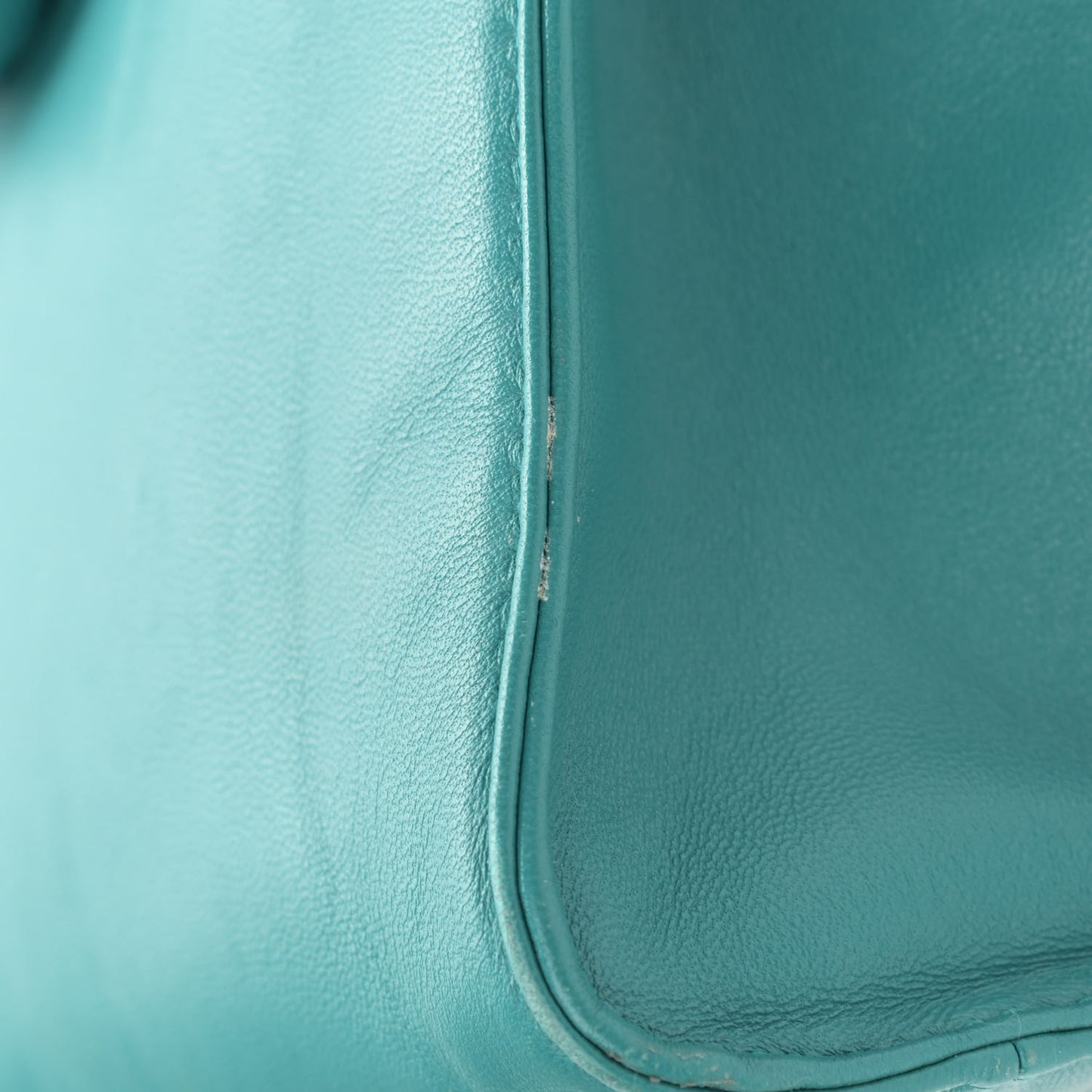 Nappa Triangle Pocket Small Tote Bag Teal