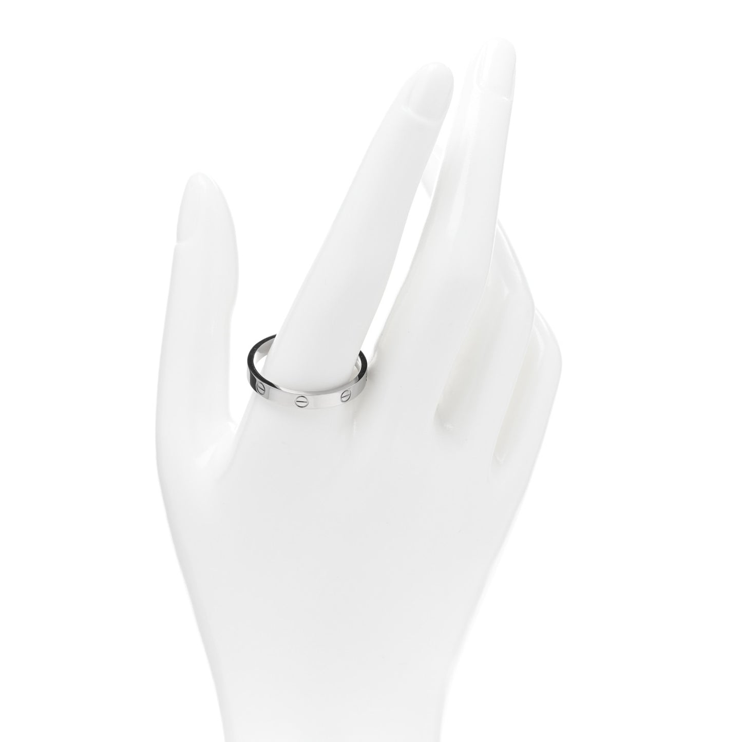 18K White Gold 3.5mm LOVE Wedding Band Ring 70 13