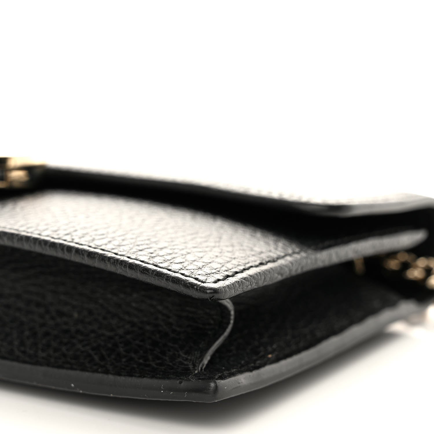 Gucci Dollar Calfskin Interlocking G Chain Wallet Black 10 of 10