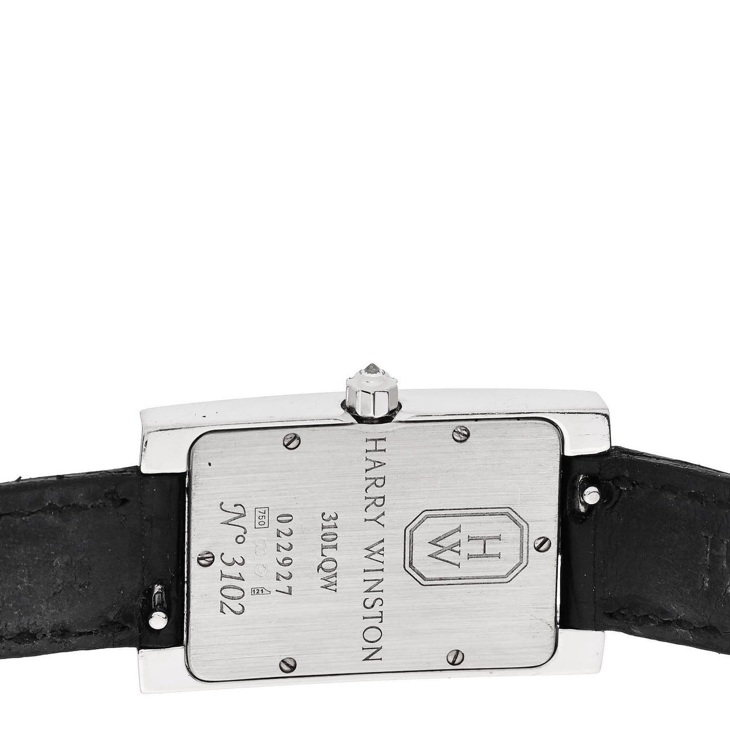 18K White Gold Alligator Diamond Mother of Pearl 21mm Avenue Quartz Watch