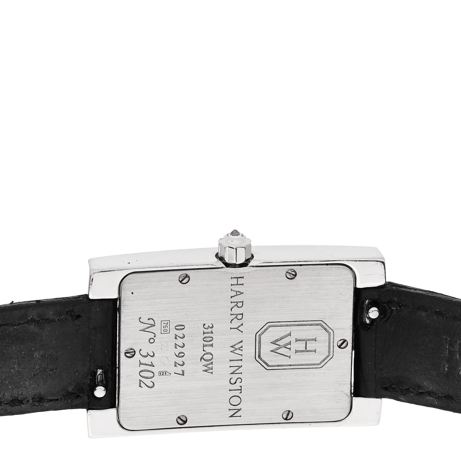 Harry Winston 18K White Gold Alligator Diamond Mother of Pearl 21mm Avenue Quartz Watch 4 of 4