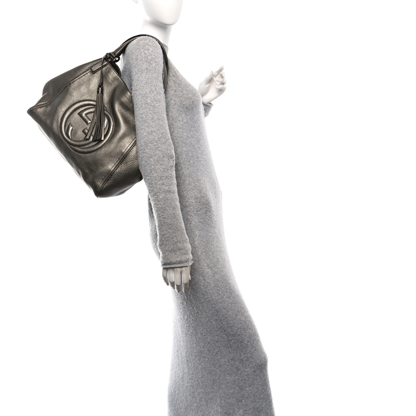 Metallic Cellarius Calfskin Medium Soho Shoulder Bag Sasso