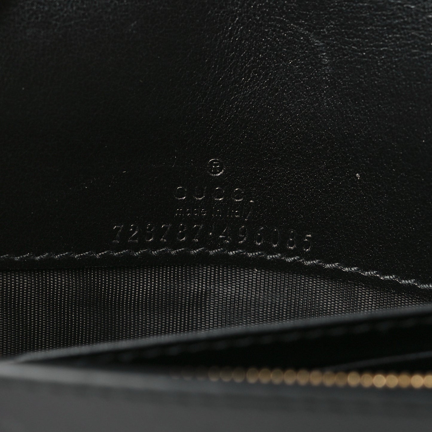 Calfskin GG Matelasse Chain Wallet Black