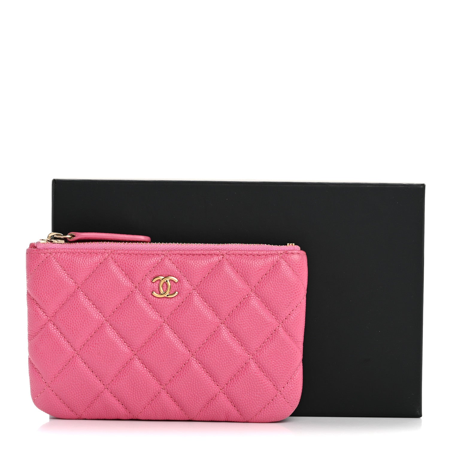 Chanel Caviar Quilted Small Cosmetic Case Pink 12 of 12