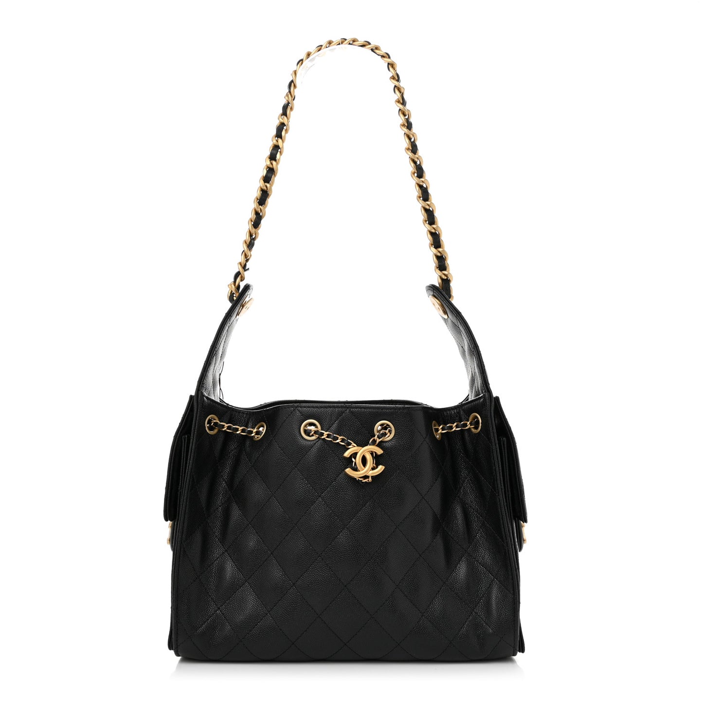 Caviar Quilted Small Chanel 25 Handbag Black