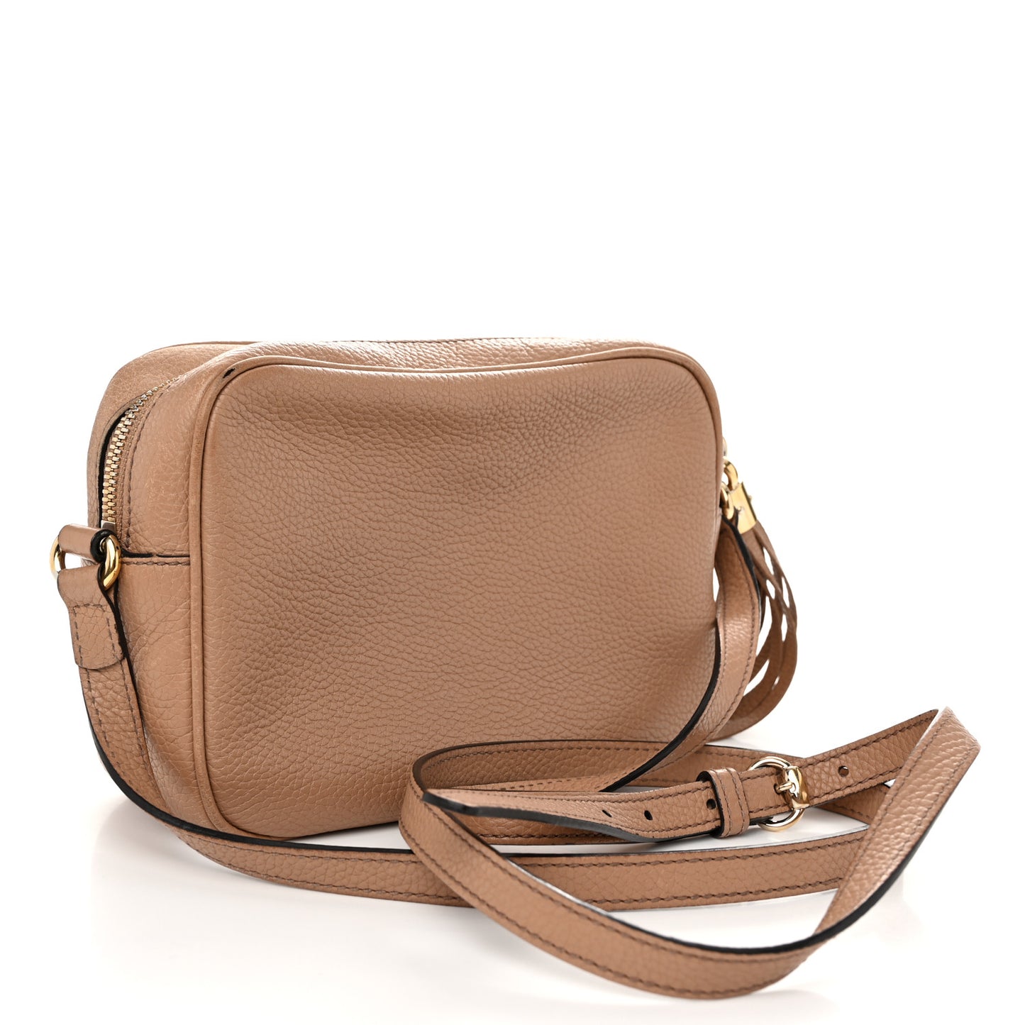 Pebbled Calfskin Small Soho Disco Bag Camelia