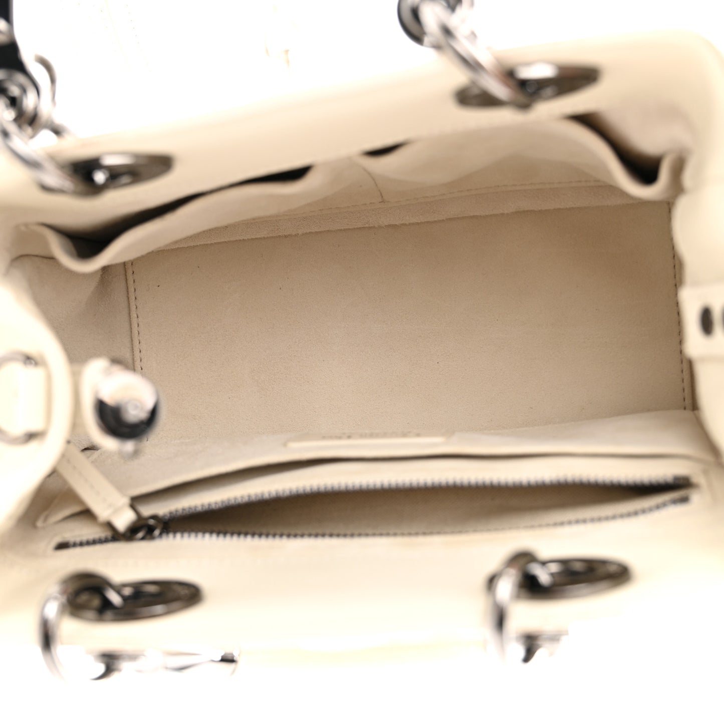 Calfskin Cannage Small The Lady 95.22 Ivory